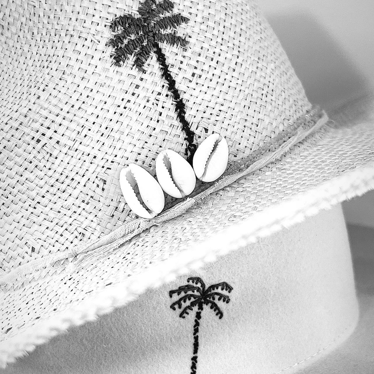 delicate details 🪡 hand stitched palm trees 🌴 🤍🐚