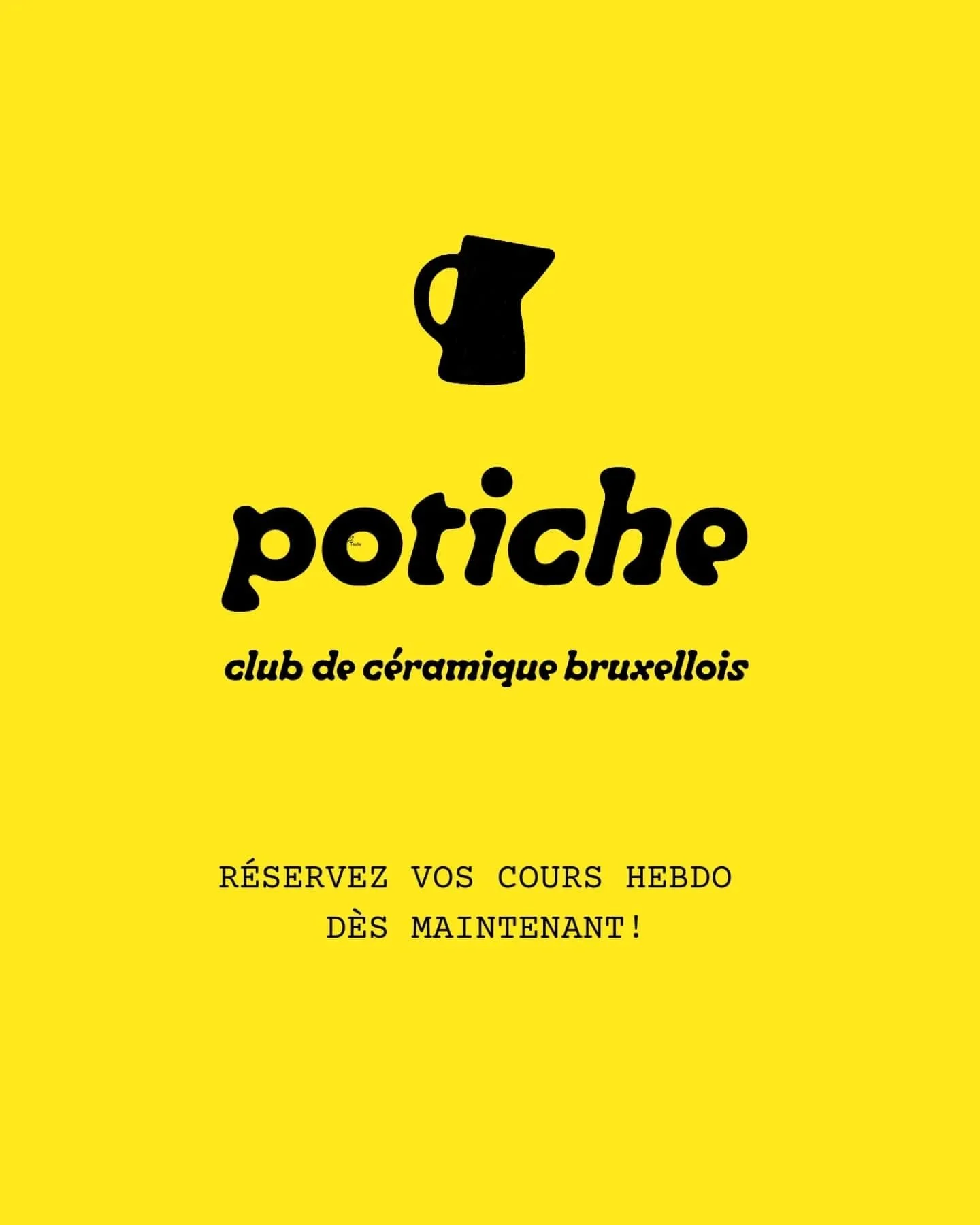 Les inscriptions sont ouvertes !
Les cours de tournage et modelage reprennent &agrave; partir du 1er septembre.
R&eacute;servez votre place d&egrave;s maintenant ---&gt; www.potiche.be

&Agrave; tr&egrave;s vite &agrave; l'atelier!

Joana et l'&eacut