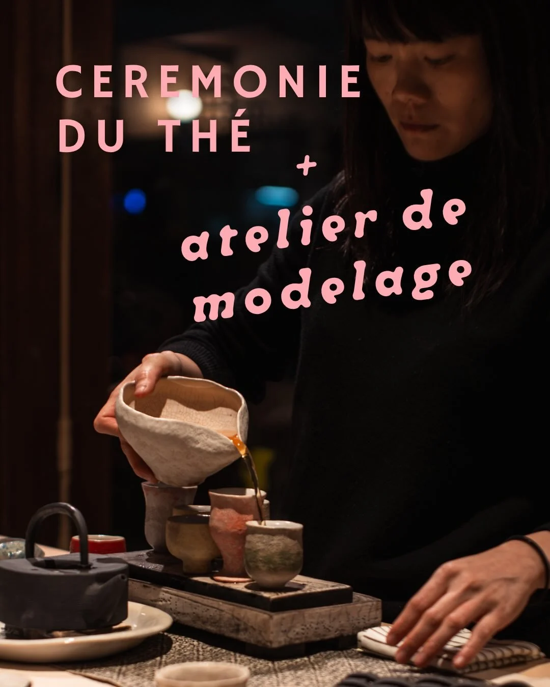 C&Eacute;R&Eacute;MONIE DU TH&Eacute; TA&Iuml;WANAIS &amp; atelier de modelage
Un atelier propos&eacute; par la c&eacute;ramiste @theodora_chiou 

Un moment suspendu, tout en douceur, pour d&eacute;couvrir l&rsquo;art d&eacute;licat du th&eacute; ta&