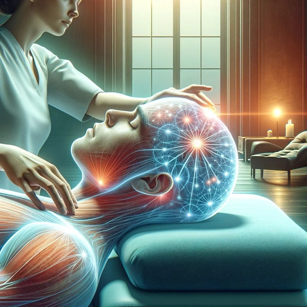 migraine céphalée ostéopathie soin soulagement relâchement maux de tête douceur détente