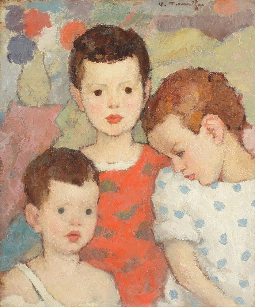 Nikolae Tonitza, three-brothers-the-painter-s-children-1920.jpg
