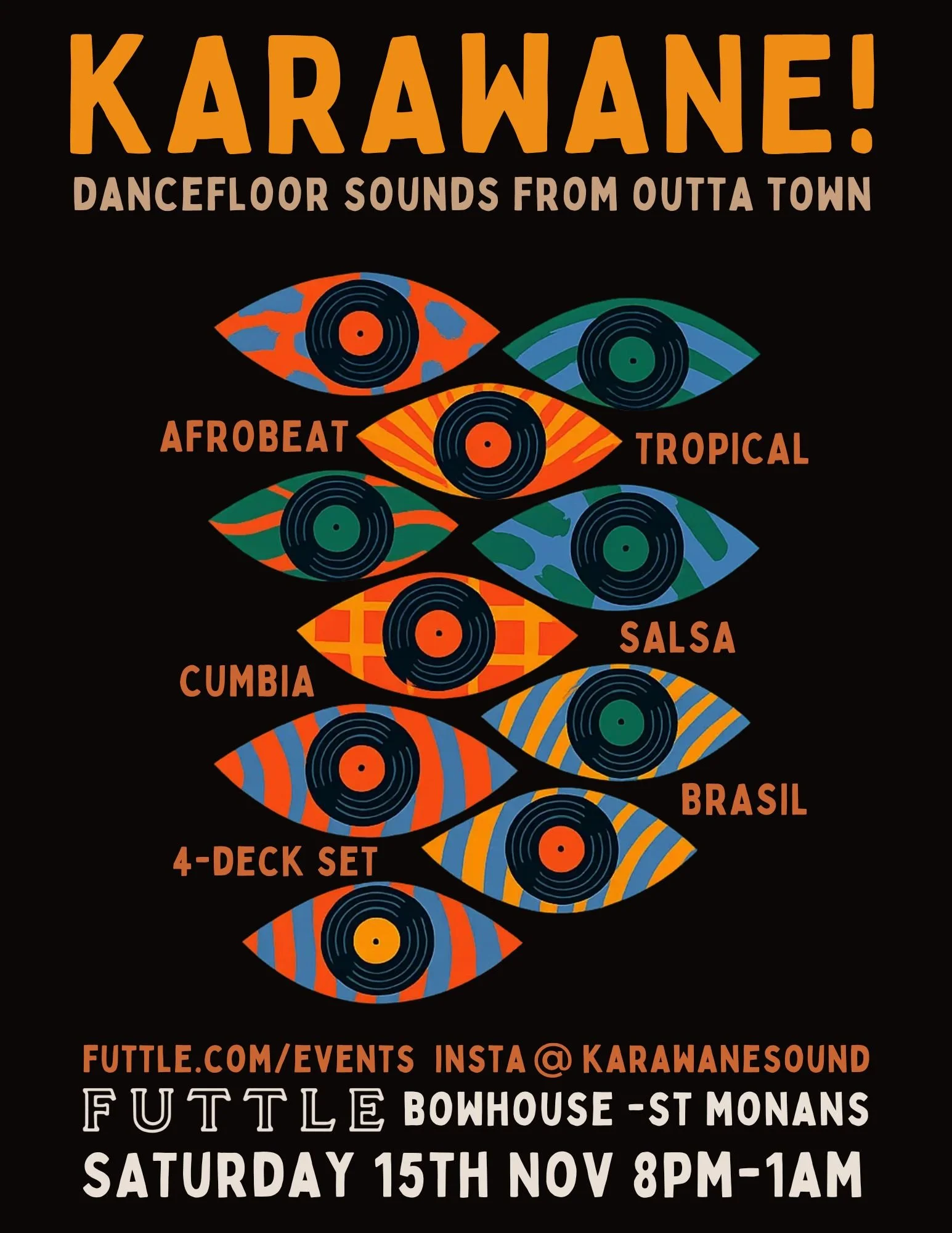Karawane DJs Saturday 15th November 8pm