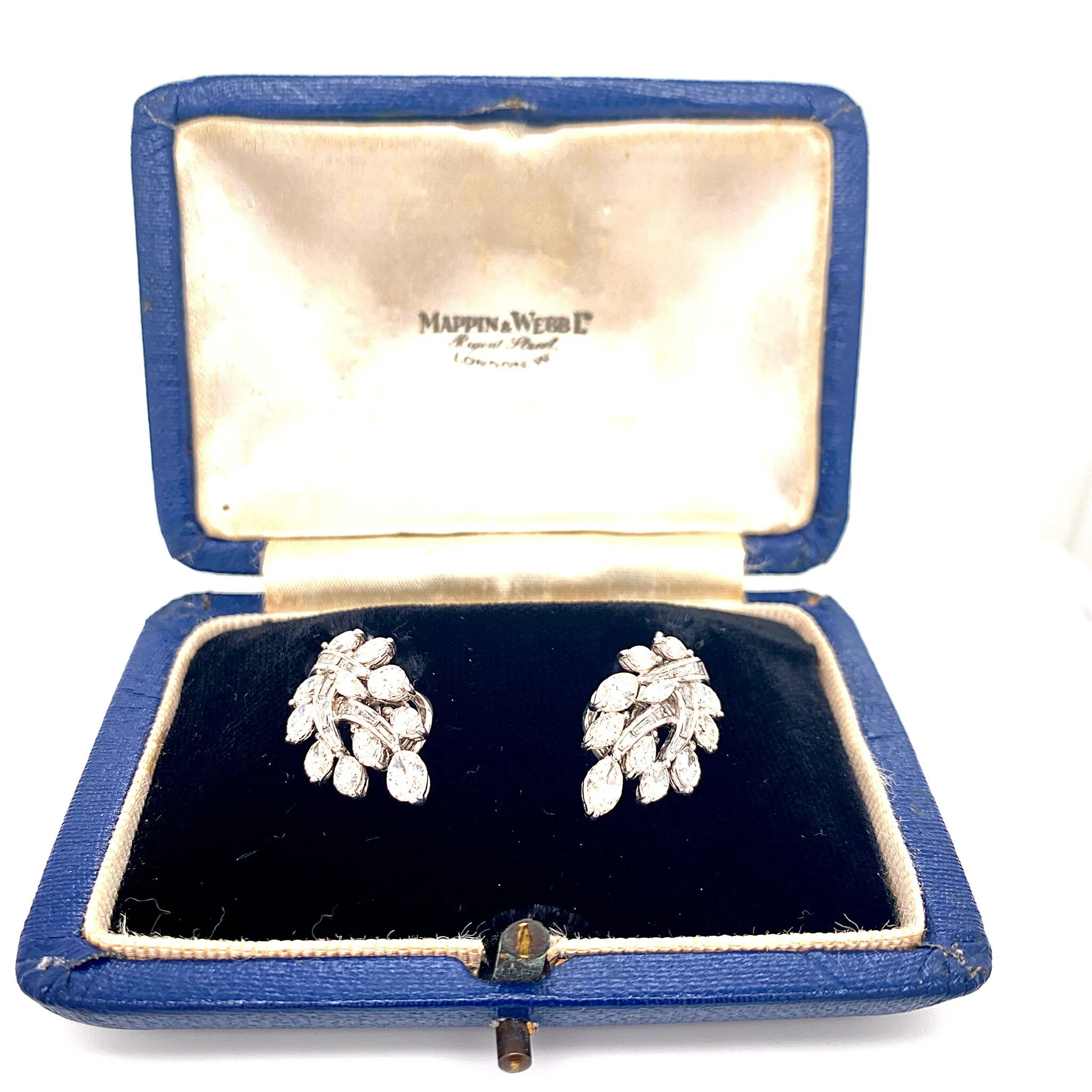Lovely Diamond Marquise Cut Earrings in Platinum