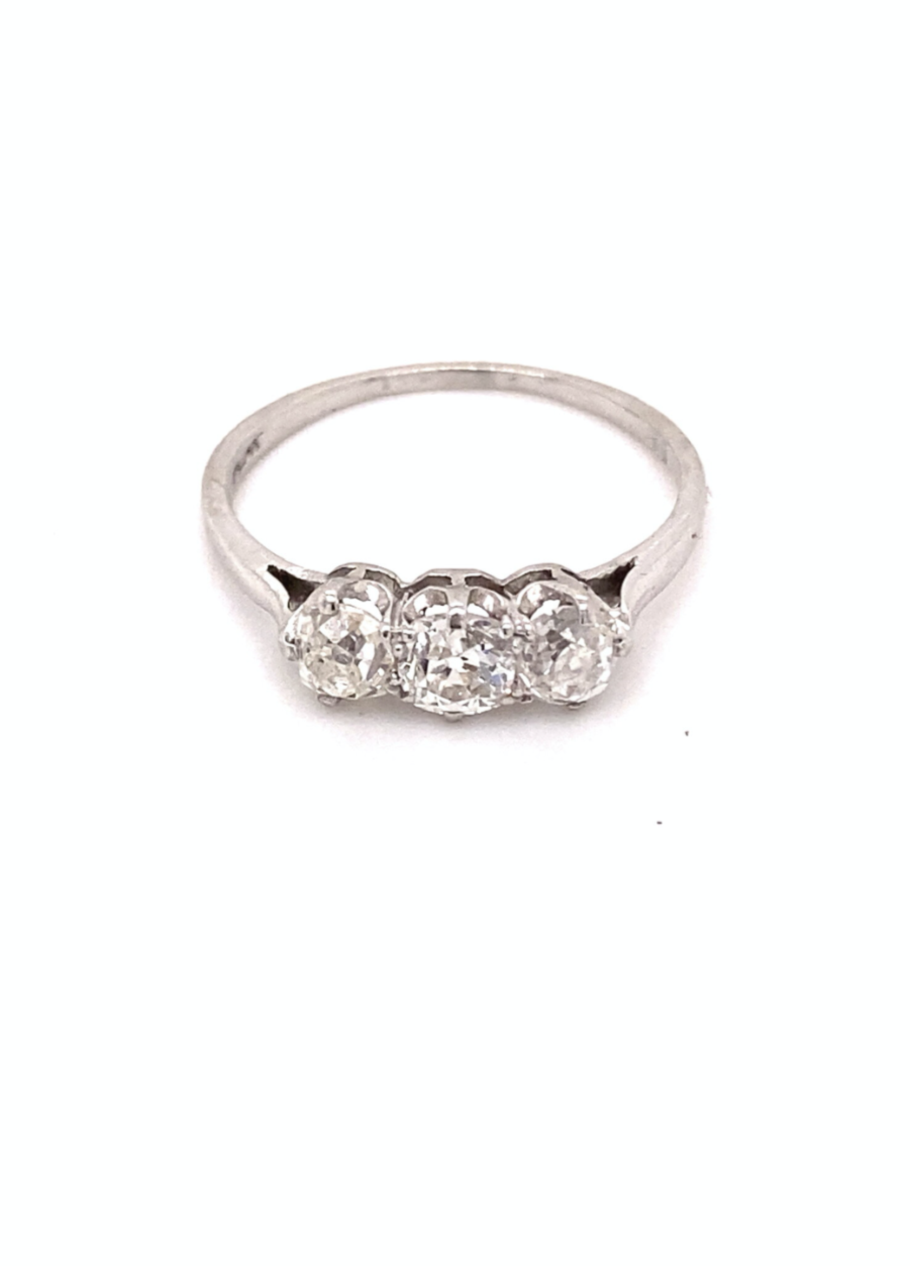 Pretty Art Deco, Three Stone 'Old Mine Cut' Ring ca. 1920-35