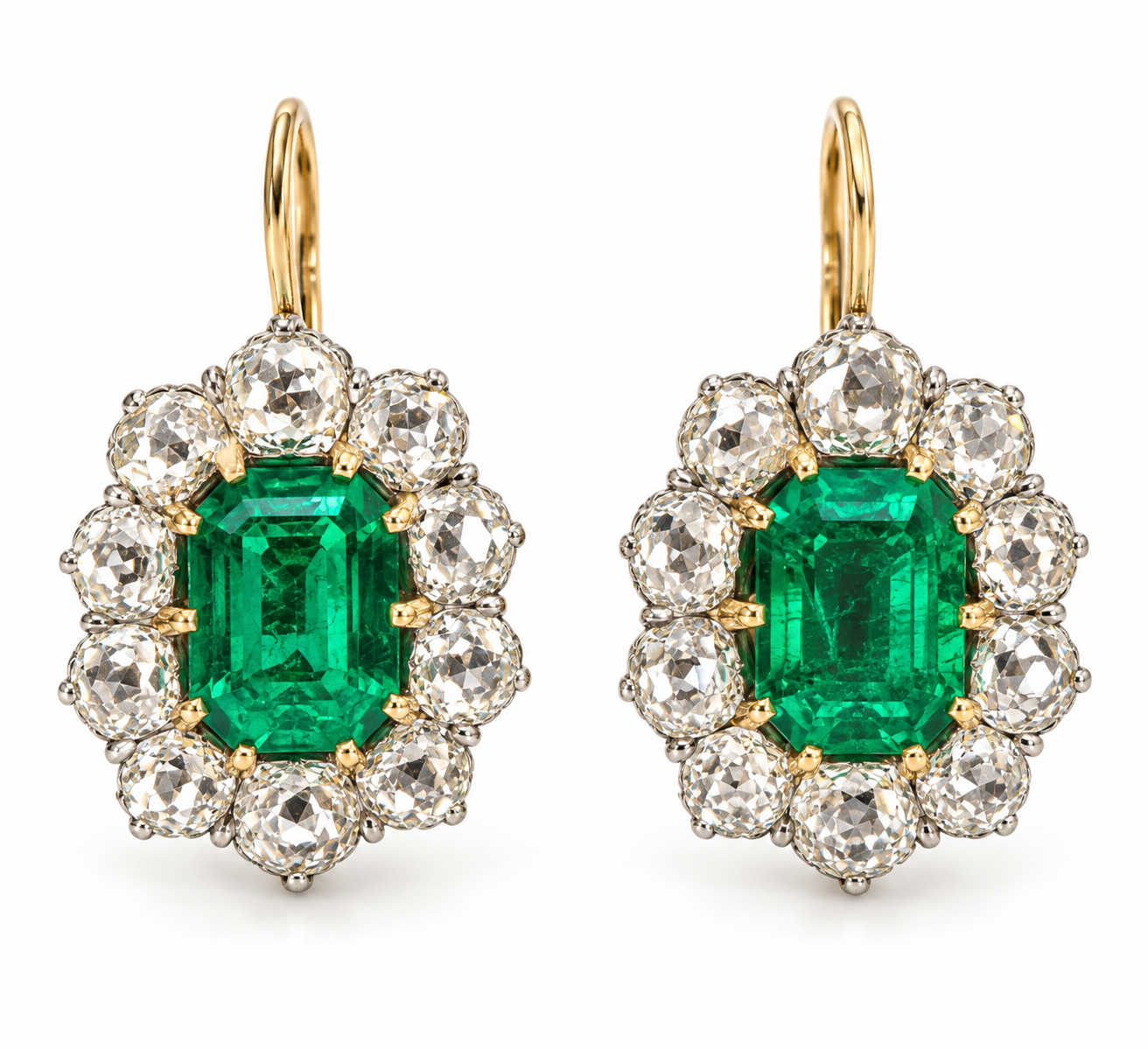 Spectacular Columbian Emerald and Diamond Art Deco Ring ca. 1920-35