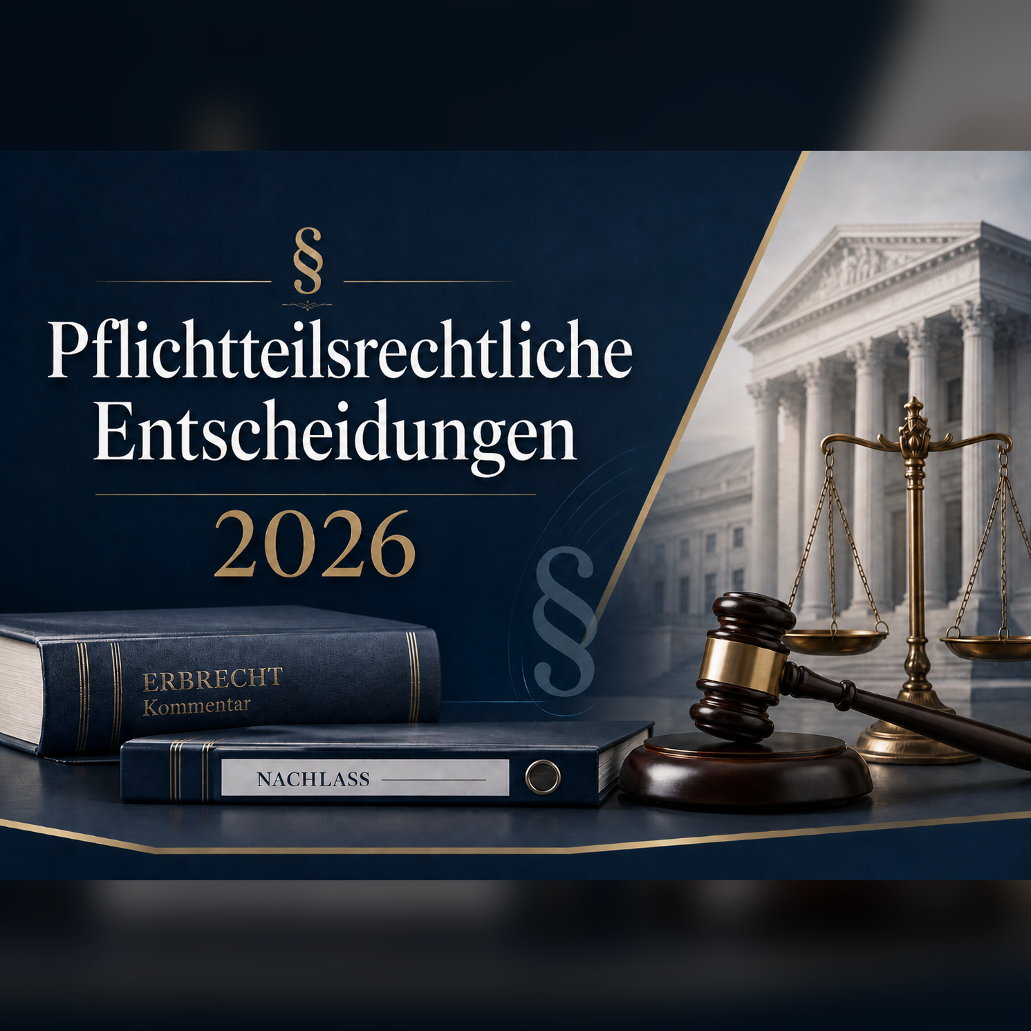 Pflichtteilsrechtliche Entscheidungen im Jahr 2026 (Stand: 27.04.2026)