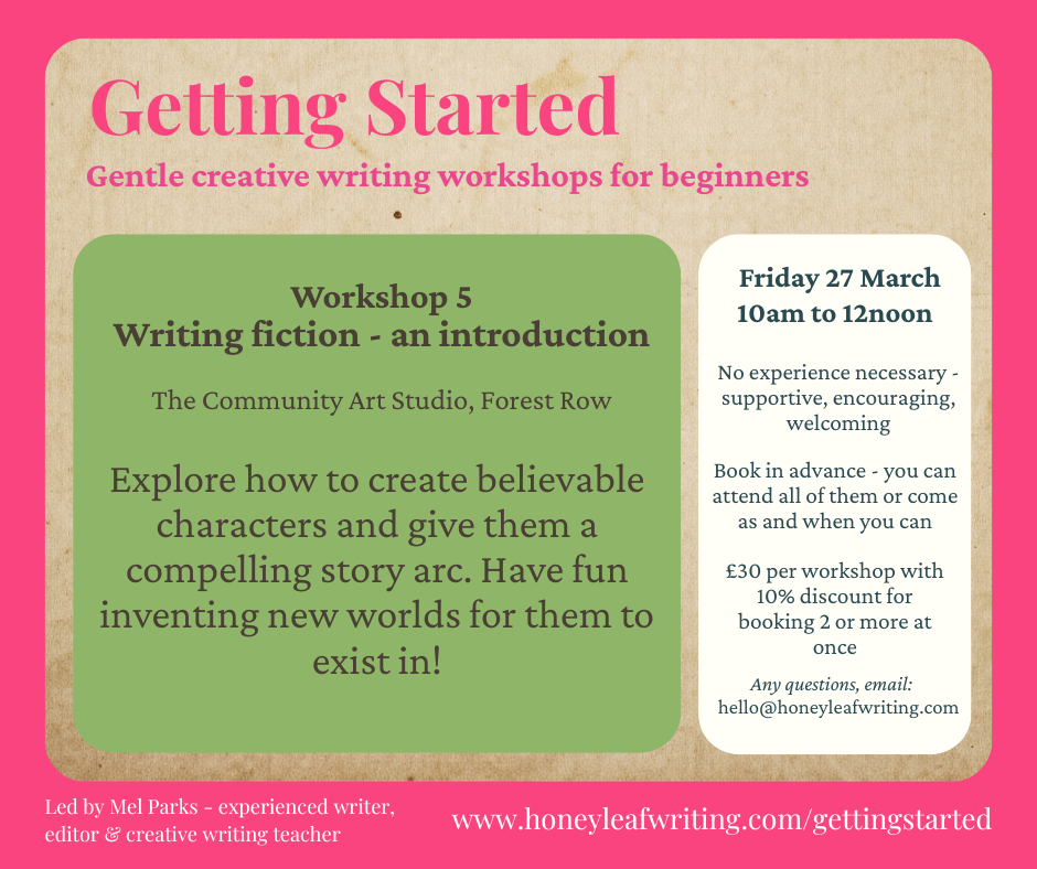 Getting Started: Workshop 5 - Writing fiction - an introduction