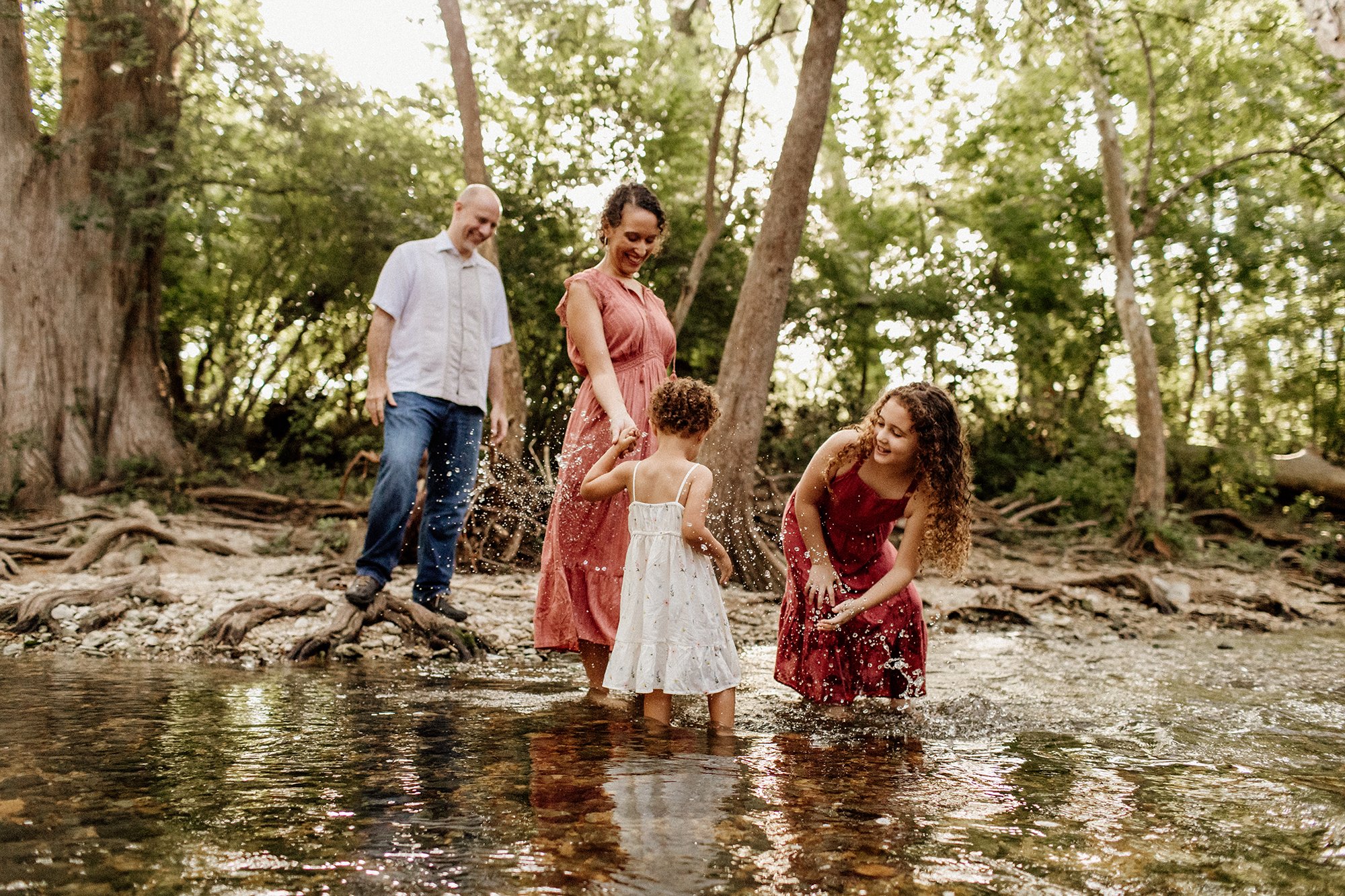 family photography river session  in san antonio