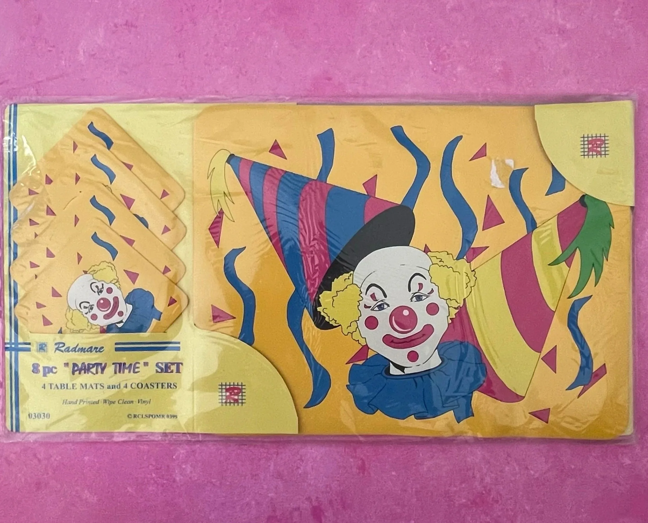 Crazy Party Clown Mats & Coasters