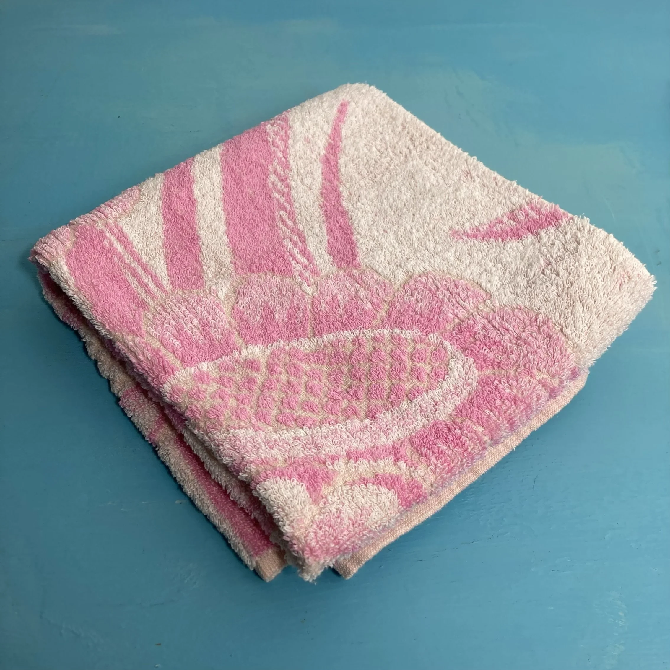 Pink & White Hand Towel