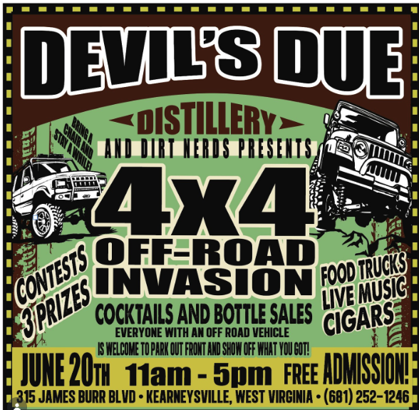 Devil's Due Distillery 4x4 Off Road Invasion