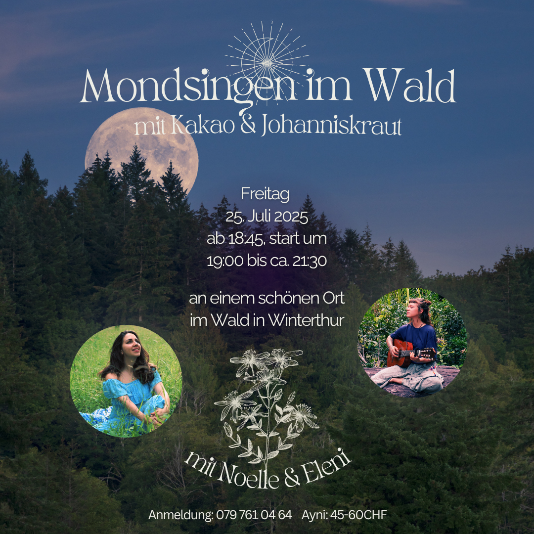Mondsingen im Wald
