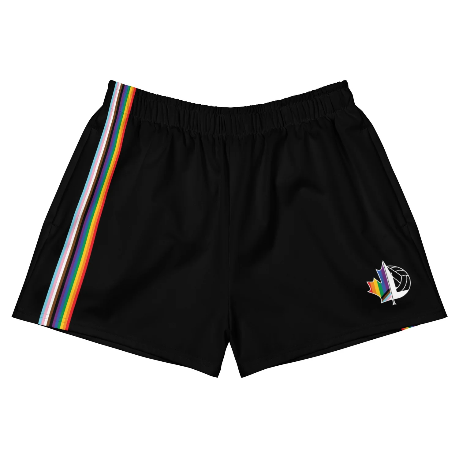 Recycled Athletic Pride Stripe Short Shorts (women's sizes) — Pride Capital  Volleyball Fierté Volleyball de la Capitale - Main Image