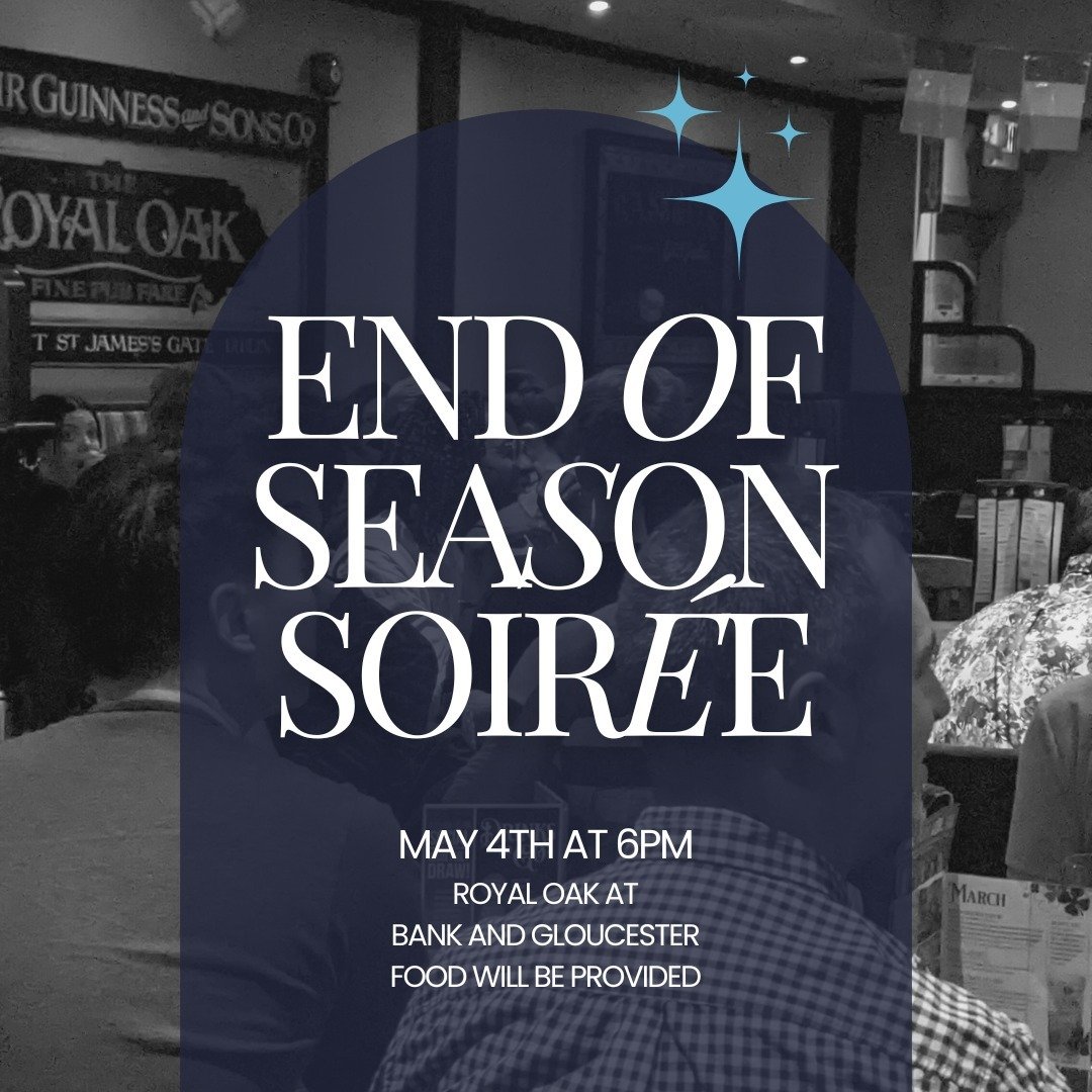 Another indoor volleyball season is coming to an end - so what else is there to do but celebrate?! PCV is excited to announce the save the date of our annual End of Season Soir&eacute;e happening on May 4th at 6pm at the Royal Oak on Bank and Glouces