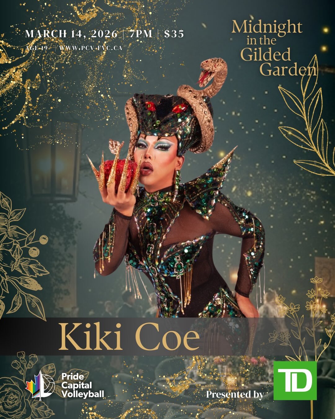 The garden glows differently at midnight🌙✨ &nbsp; We&rsquo;re thrilled to welcome Kiki Coe (@coekiki)&ndash; as seen on Canada&rsquo;s Drag Race - as a featured performer at our annual soir&eacute;e, Midnight at the Gilded Garden &nbsp; Known for in