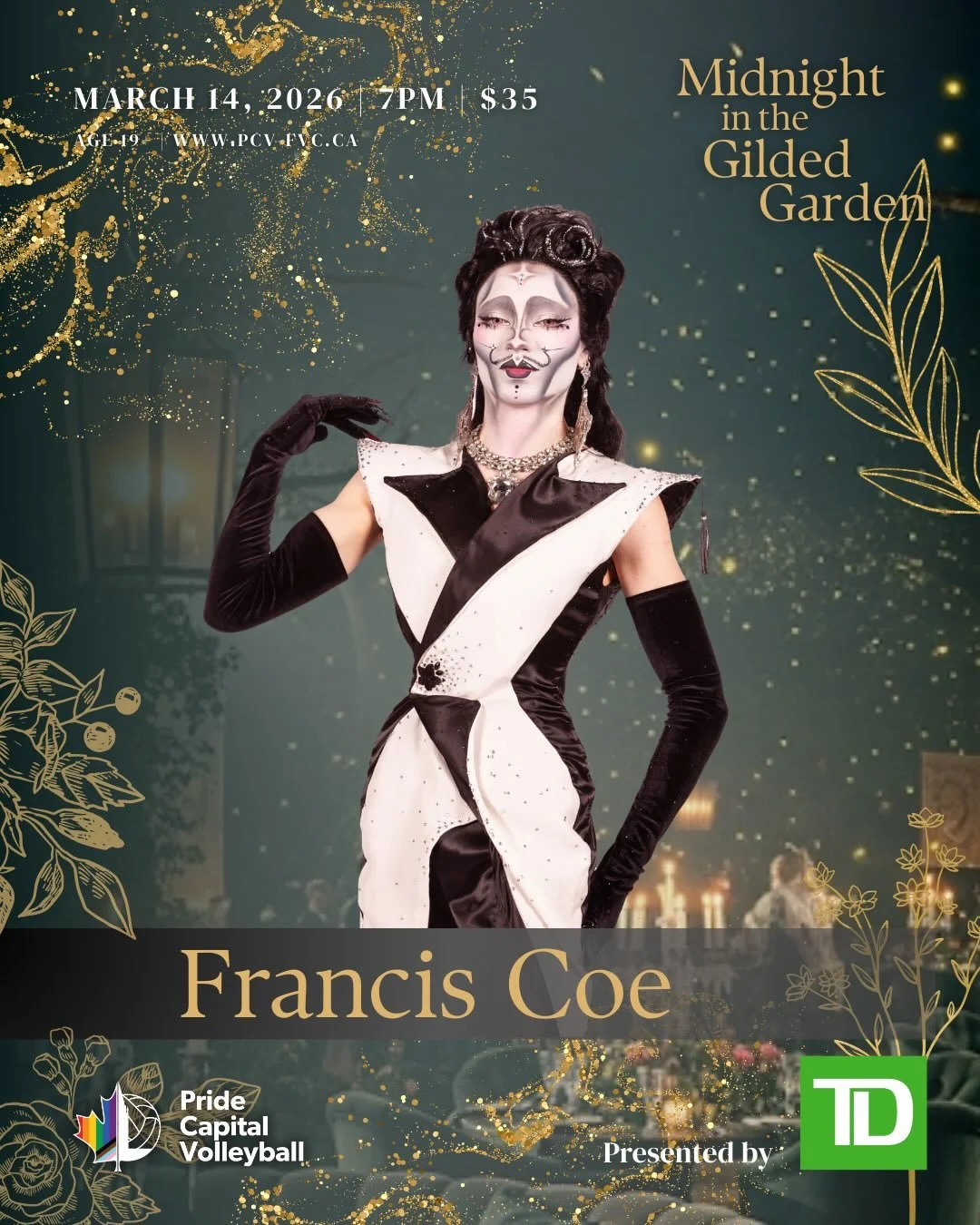 When the clock strikes midnight, elegance takes form 🌙✨

Emerging from the shadows of our gilded garden, please welcome the luminous Francis Coe (@thefrancis_coe ) to our Midnight in the Gilded Garden 

With a look that whispers old-world romance an