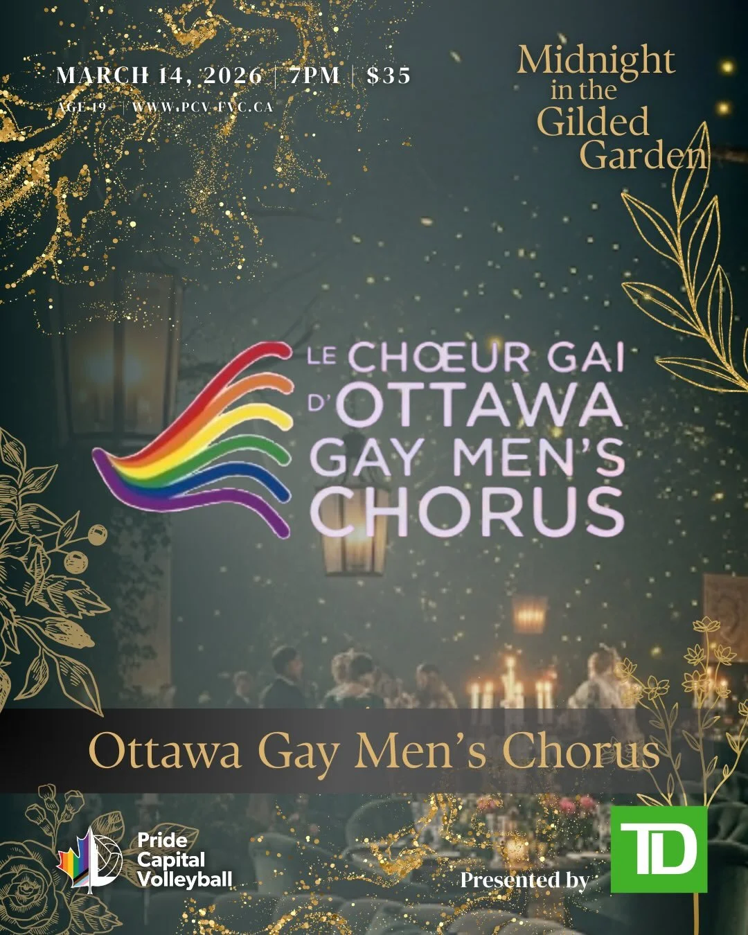 When midnight falls, the garden will rise in harmony 🌙✨

We are beyond thrilled to welcome the incredible Ottawa Gay Men&rsquo;s Chorus (@cgogmc ) to Midnight in the Gilded Garden 🌿🎶

Known for their powerful vocals and unapologetic pride, this ch
