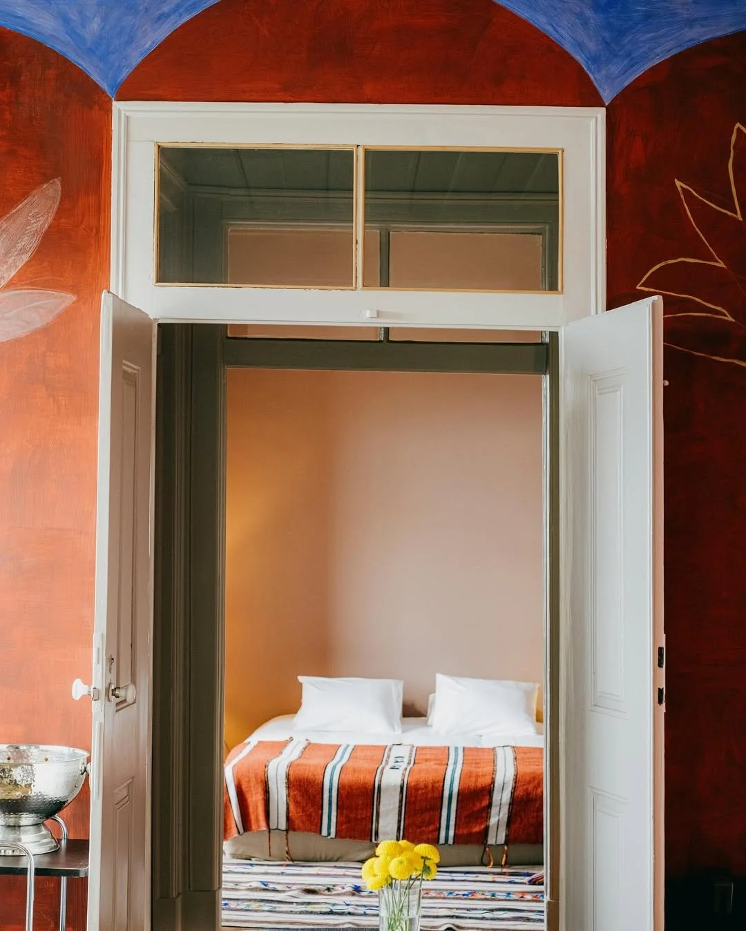 A beautiful bedroom in a warm mediterranean home