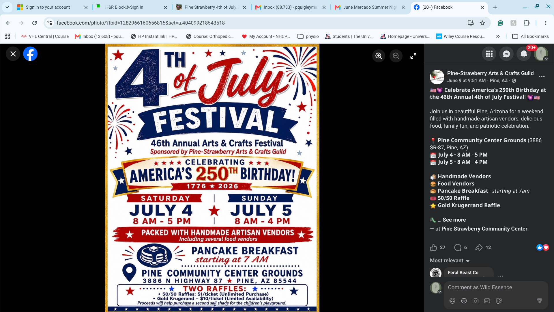 Pine Strawberry 4th of July Event