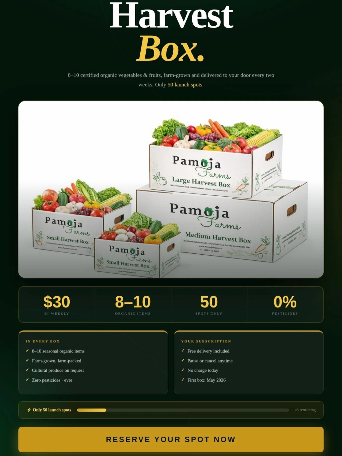 Hello Family! 🌿

We&rsquo;re thrilled to share that Pamoja Farms is embarking on an exciting new journey! Behind the scenes, we&rsquo;ve been planning some fantastic projects, including the launch of our harvest boxes this Summer. Plus, we&rsquo;ve 