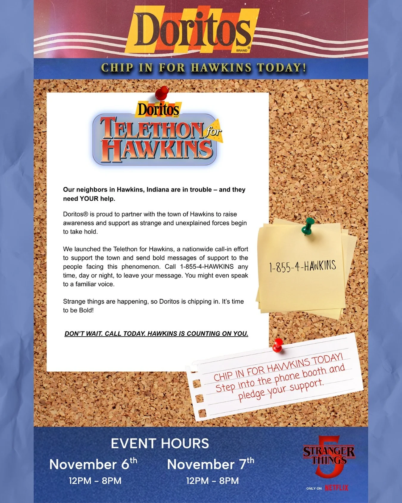 LA, it&rsquo;s your turn to chip in for Hawkins! Come find us at The Grove!