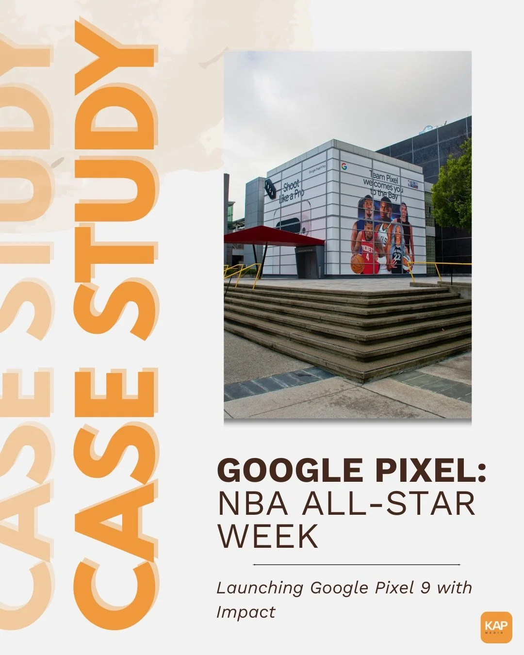 A look back at All-Star impact. 🏀
&nbsp;
During last year&rsquo;s NBA All-Star Week, KAP Media partnered with Google Pixel to deliver a standout wallscape that placed the brand at the center of one of sports&rsquo; biggest cultural moments.
&nbsp;
T