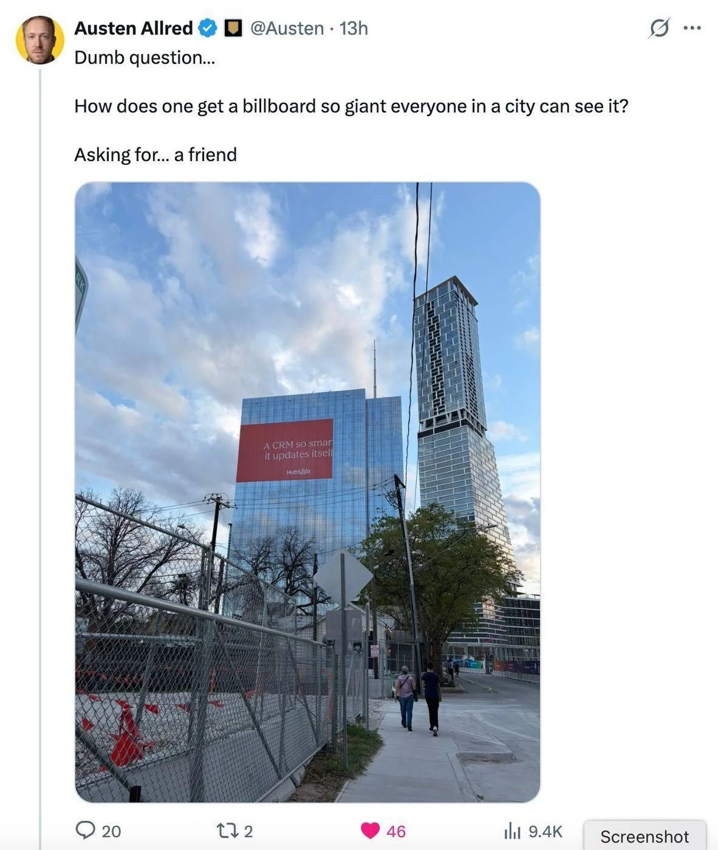 Spotted: a billboard so giant the whole city can see it 👀
&nbsp;
SXSW may start next week, but the wallscapes are already making their debut.
&nbsp;
#SXSW #OOHAdvertising #KAPMedia #SXSW2026