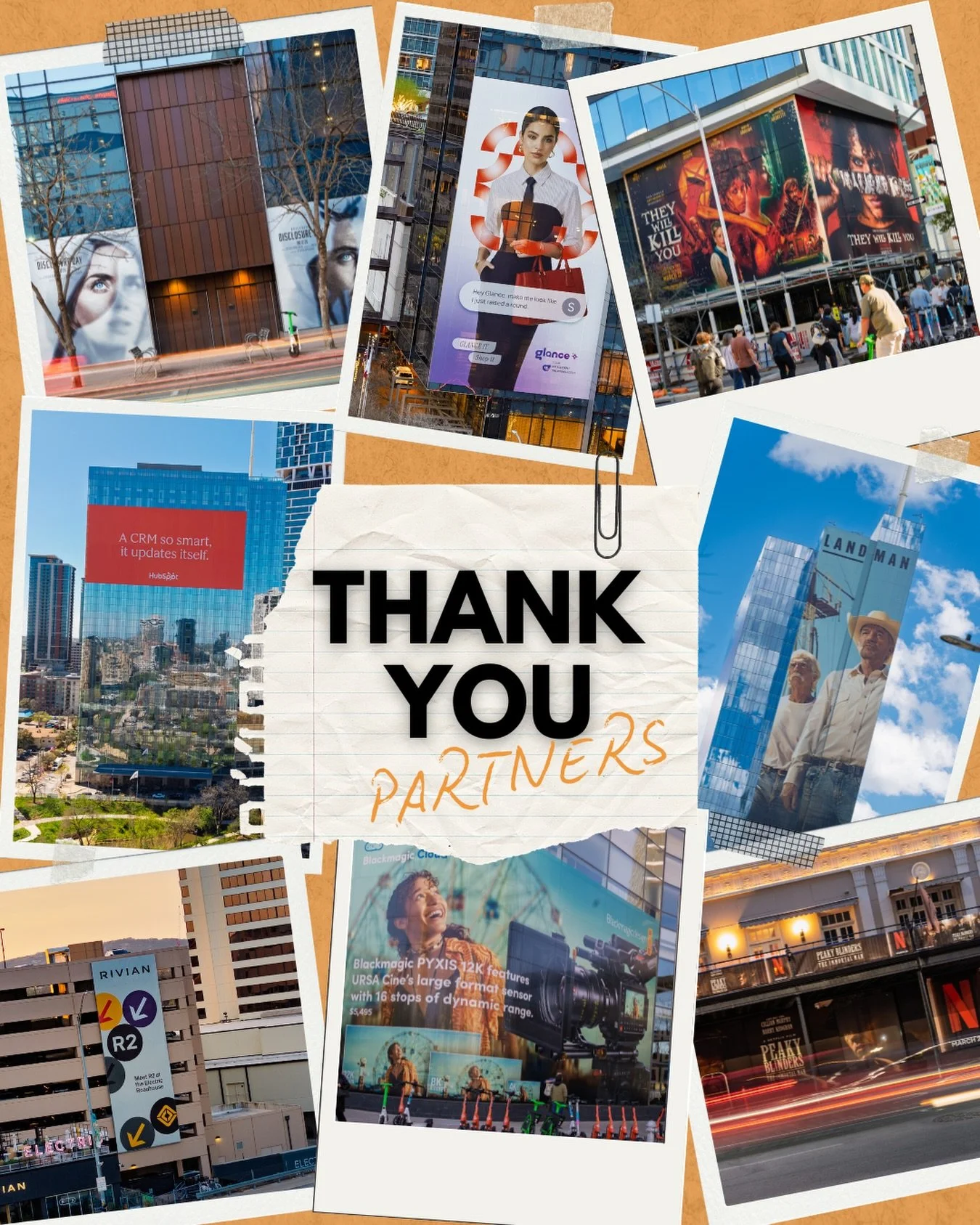 None of this happens without the right partners 🤝
&nbsp;
A huge thank you to the agencies, brands, hotels, property partners, and local businesses who trusted us to bring these SXSW takeovers to life across Austin.
&nbsp;
From early planning to fina