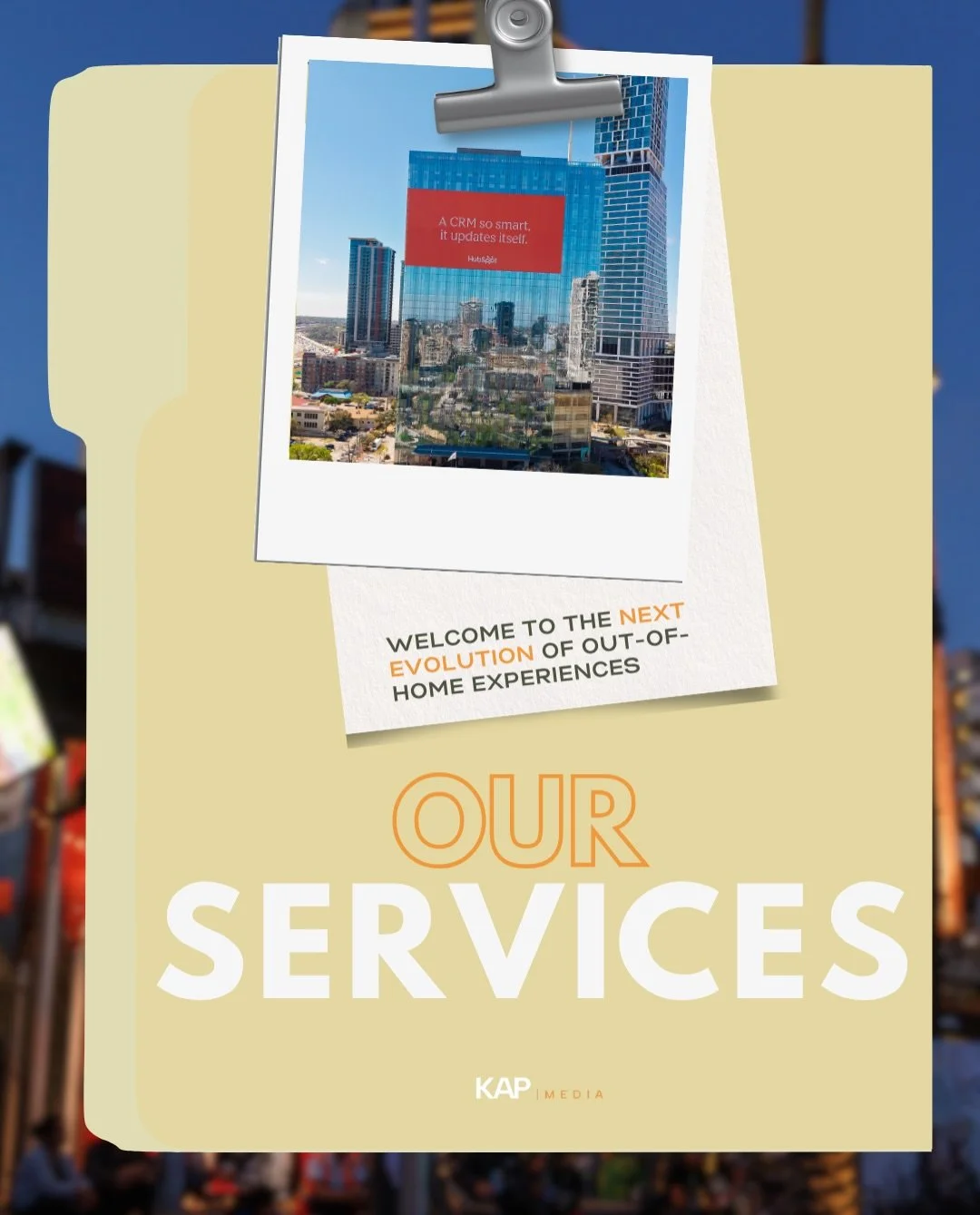 Looking for more than just ad space?

KAP Media Group connects brands with high-impact wallscapes, experiential activations, strategic partnerships, and cultural moments that drive attention and results.

Because the goal isn&rsquo;t just to be seen;