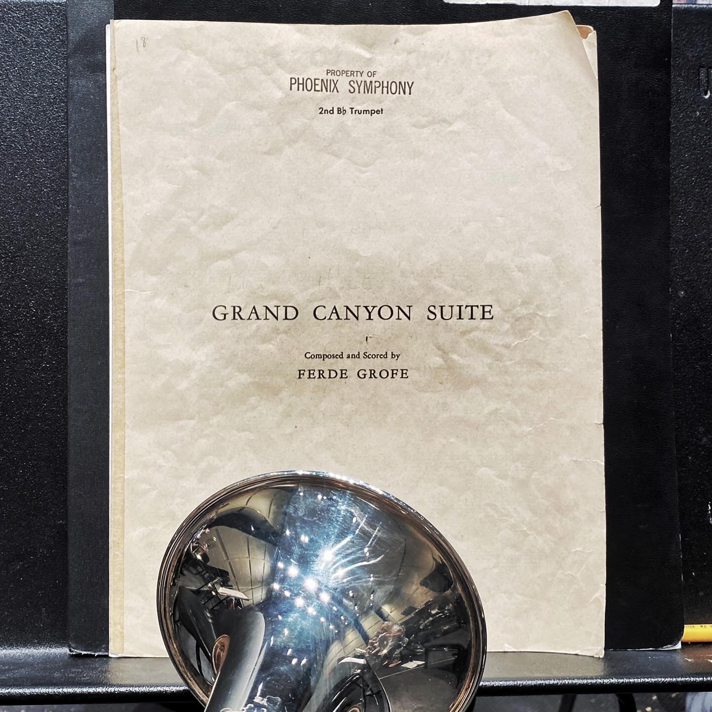 Playing the 🏜️Grand Canyon Suite in the Grand Canyon State! 
🎺It is my first time playing this piece and 13yr old me is thrilled! This piece was on the first classical music cd I ever bought (probably at Sam Goody at the mall, lol) I bought the cd 