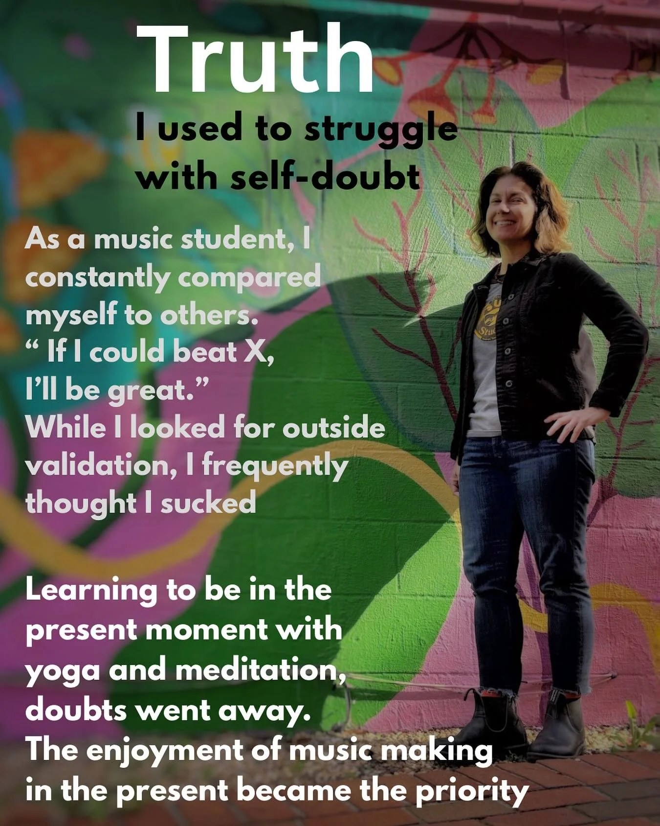 Who is in music school and doesn&rsquo;t have thoughts of self-doubt? 
Like pretty much everyone. Especially your studio colleague who claims to be waitlisted at every summer festival they applied! 
🙋&zwj;♀️I grew up in a band culture that was focus