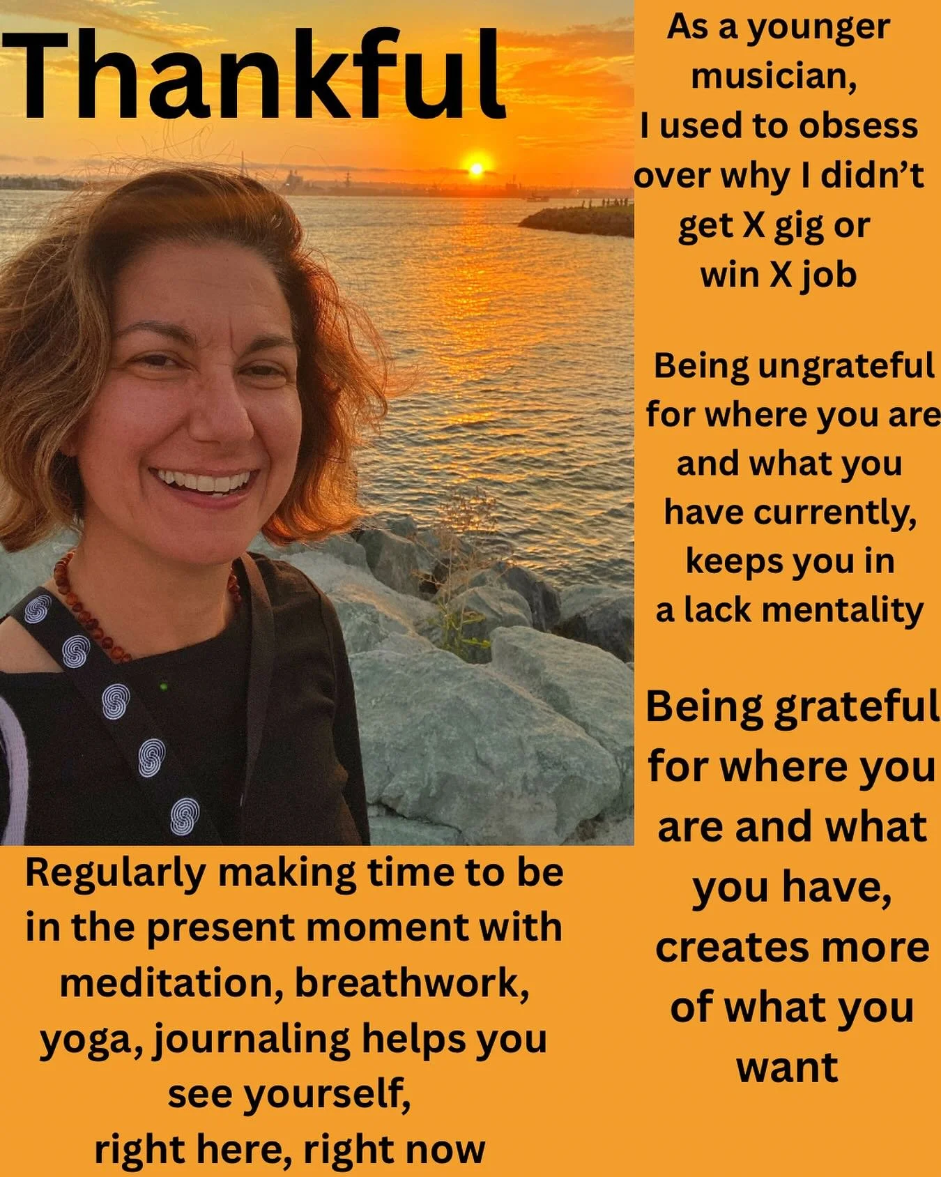 Thanksgiving is next week! Crazy fast time since Labor Day for me. 
🔥One of the biggest challenges musicians face, is not seeing where we really are in the present moment. From many years of always practicing to get better and make the next best ban