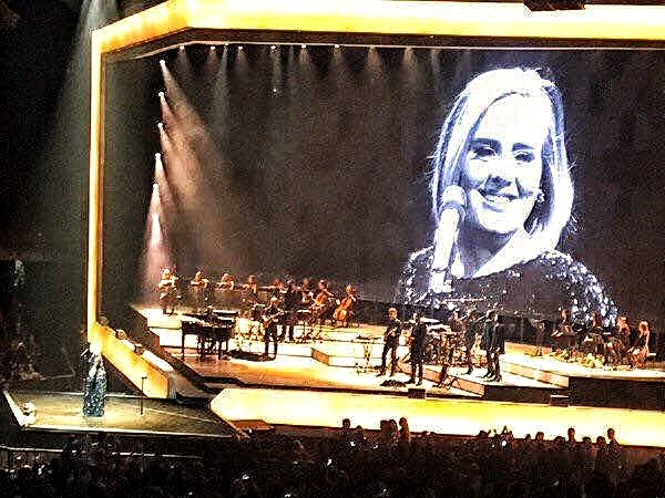 Performing with Adele in Miami, FL on her North American Tour