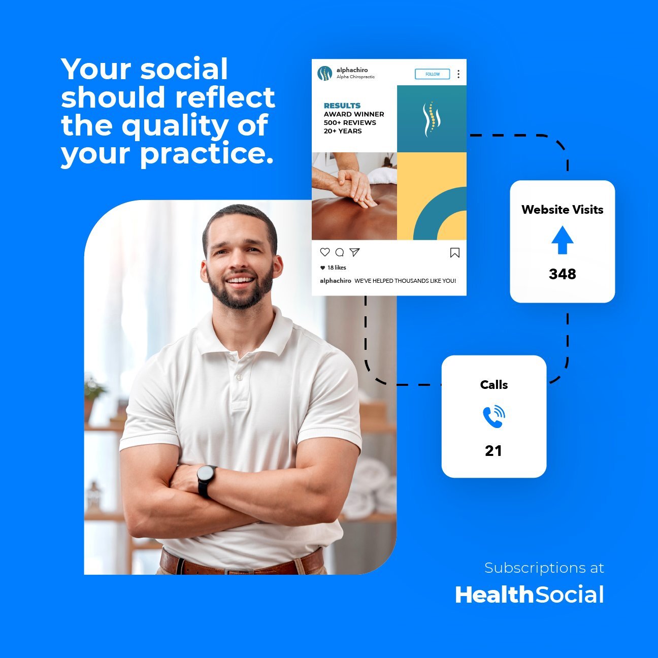 Our all-in-one marketing subscriptions, for healthcare providers and professionals, are easy to get started!

We truly believe providers and professionals deserve social media marketing that reflects, at a minimum, the same superb quality and care th