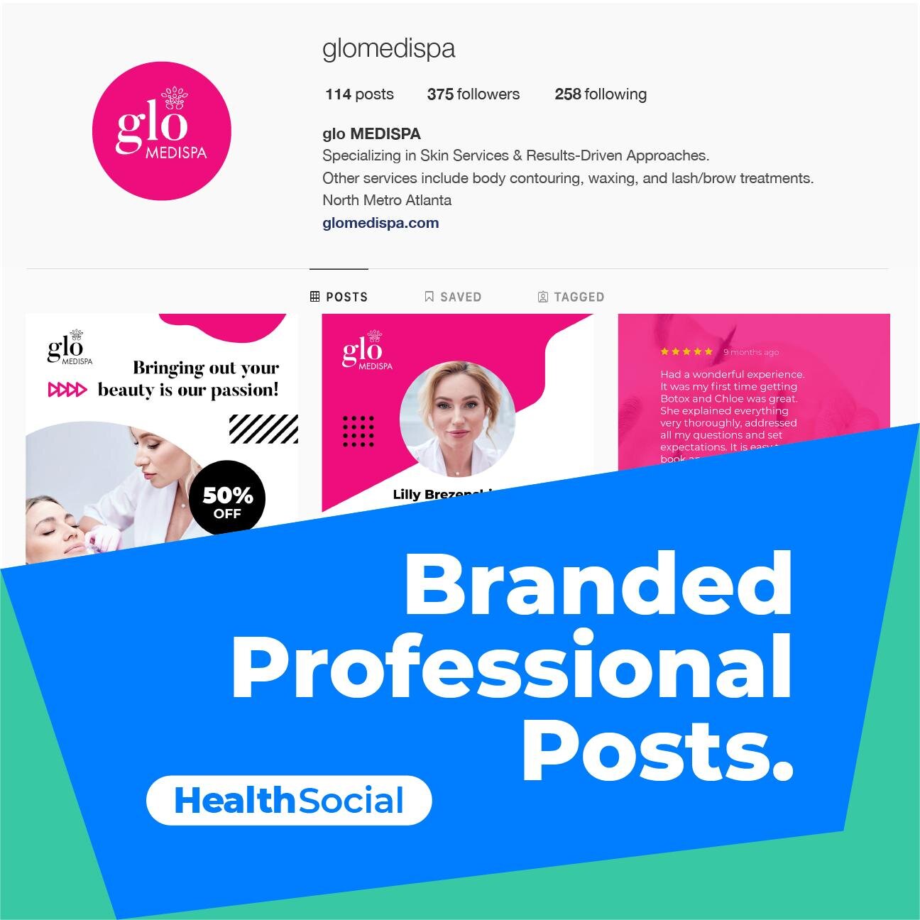 YOUR SOCIAL POSTS SHOULD GENUINELY INSPIRE TRUST!

If you are a healthcare provider or professional, don't lose another potential patient to mediocre social media.

We can elevate your brand presence with professionally-crafted, reputation-building c