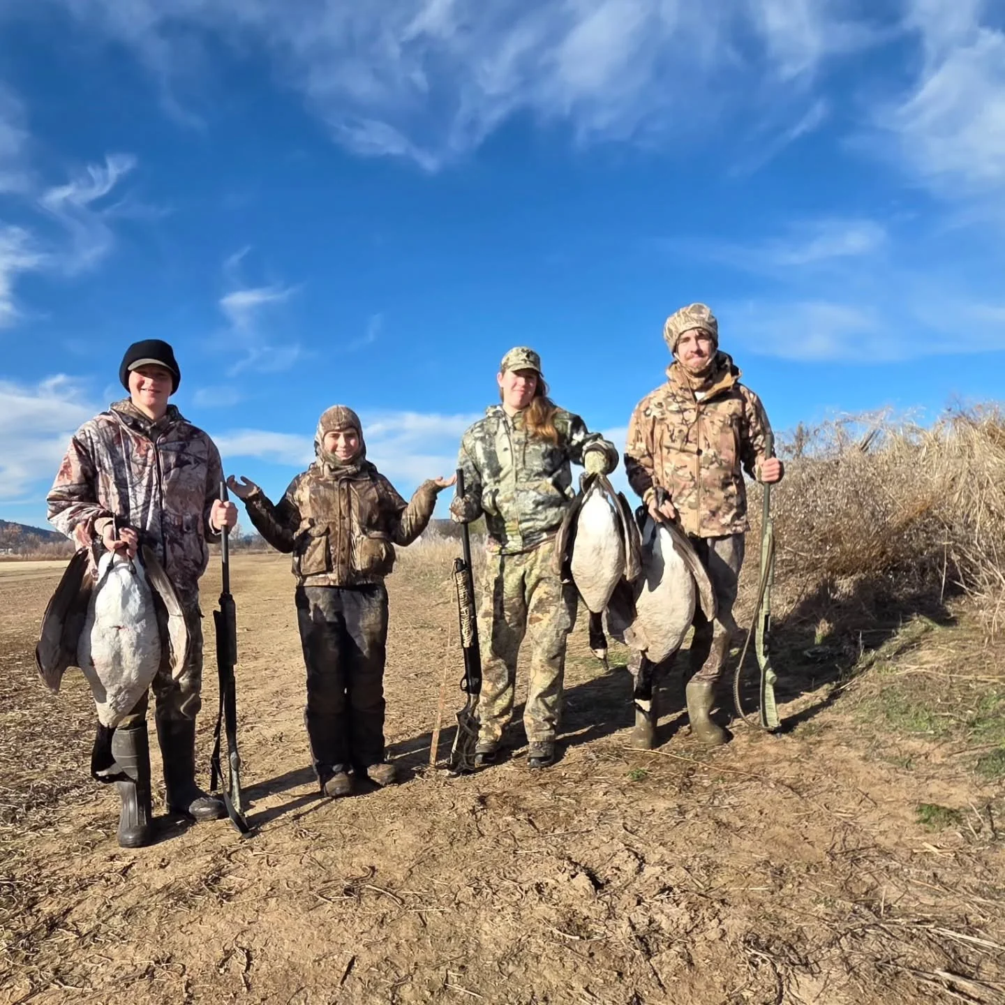 We kicked off Saturday morning with an epic goose hunt, made possible by the generosity of George and Chris McArthur of McArthur Livestock. Opening up their land to first-time hunters is truly a gift we&rsquo;re grateful for.

Three junior hunters ha