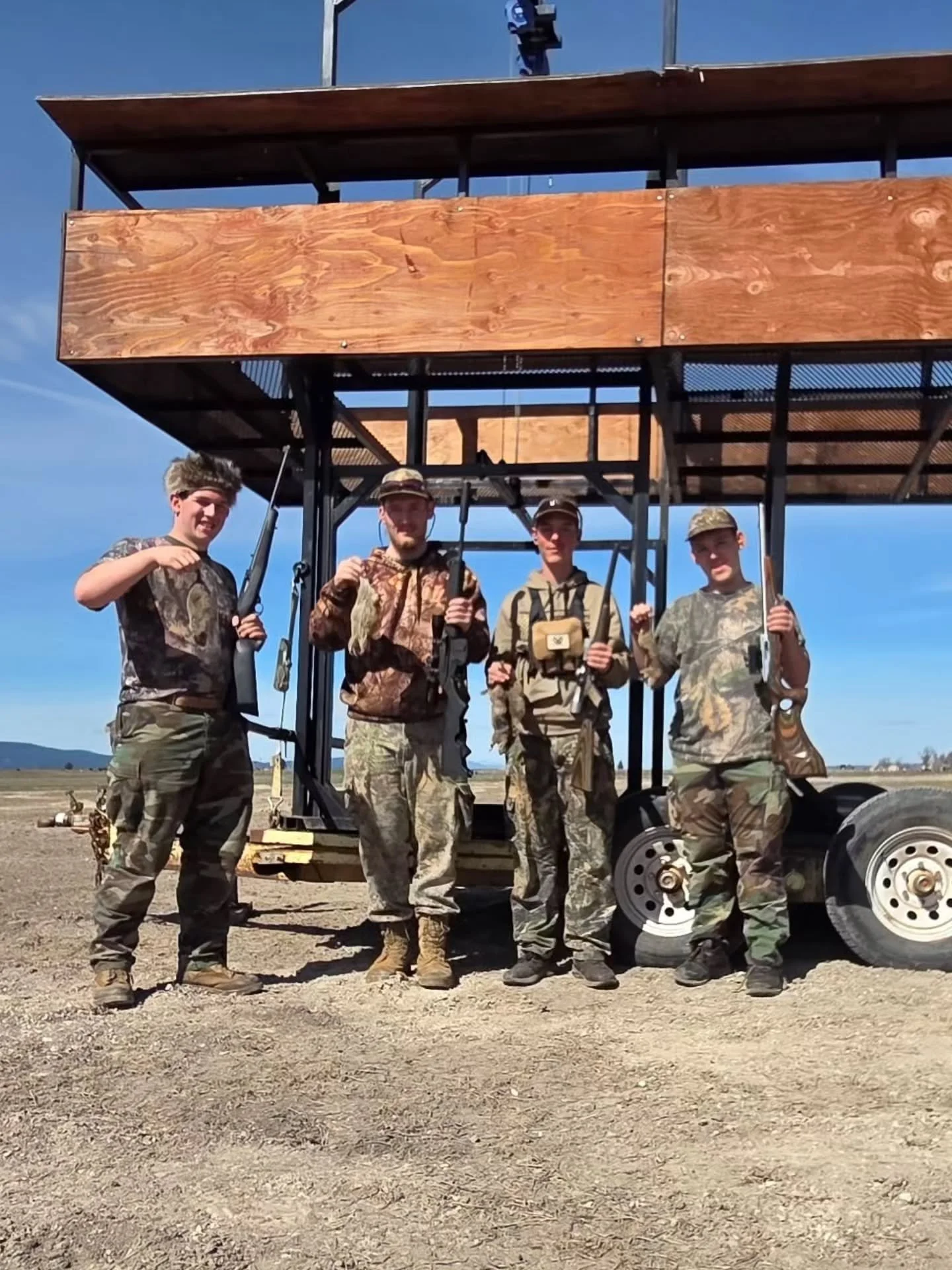 Yesterday we got to take a group of boys out for some prairie dog management, and man, it was a blast!!!
There ain't much that says 'Murica more than this! 

In between dogging we fired up a tailgate BBQ and spent a little time in devotion together.

