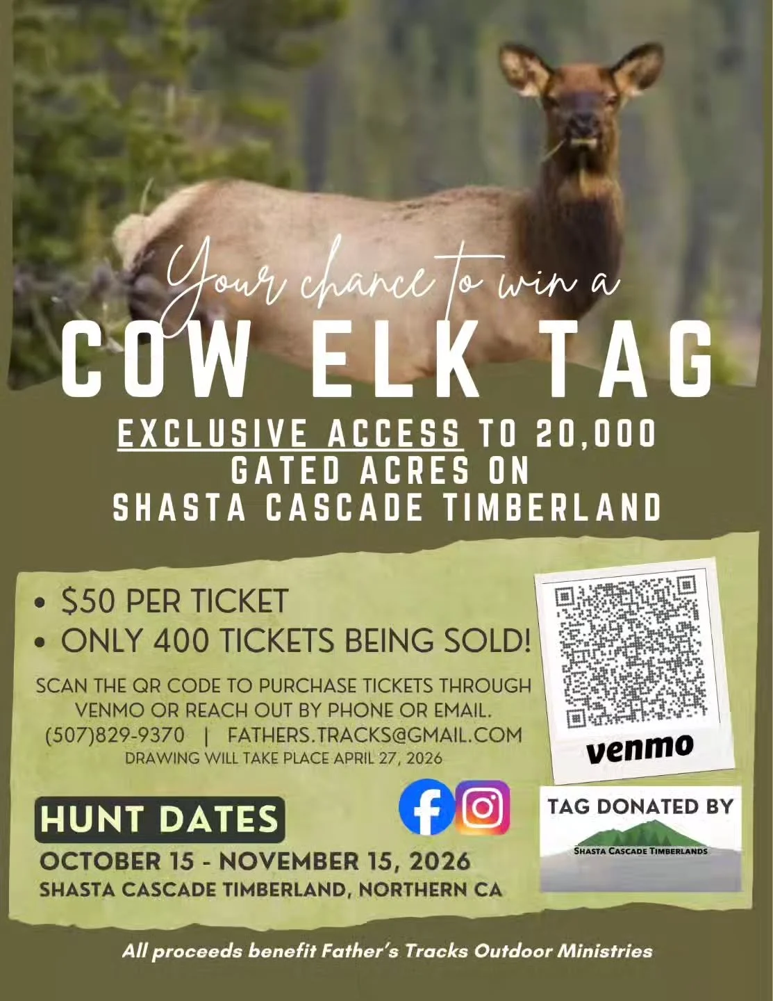 FINAL CALL! 📣
This is the LAST week to purchase raffle tickets! So if you've seen our posts and have been on the fence, don't wait any longer! Snag yours today to get your name in the hat!
Only a little over half have been sold, so your odds are goo