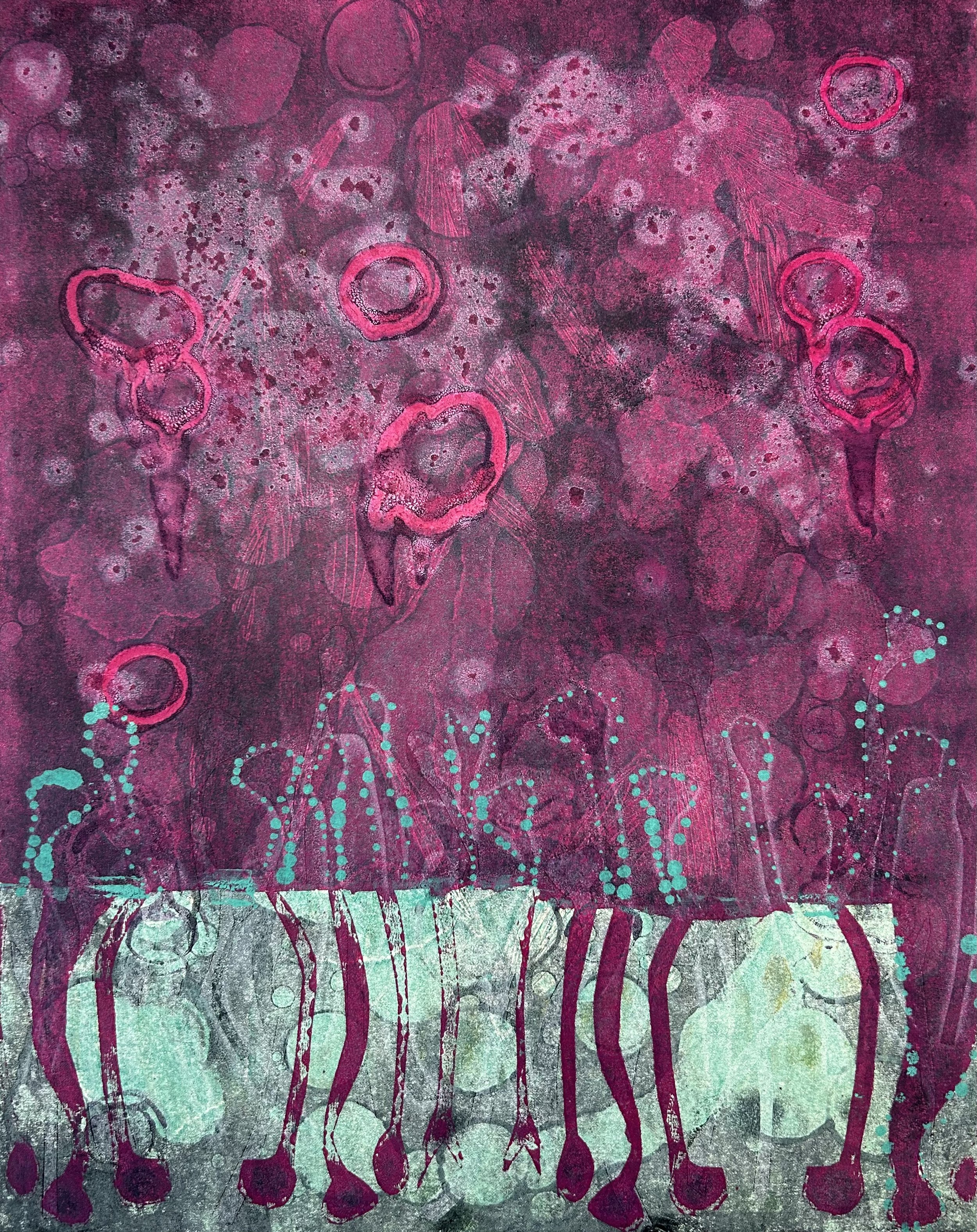Sea Forms I, 2024. Monotype; 20x16".