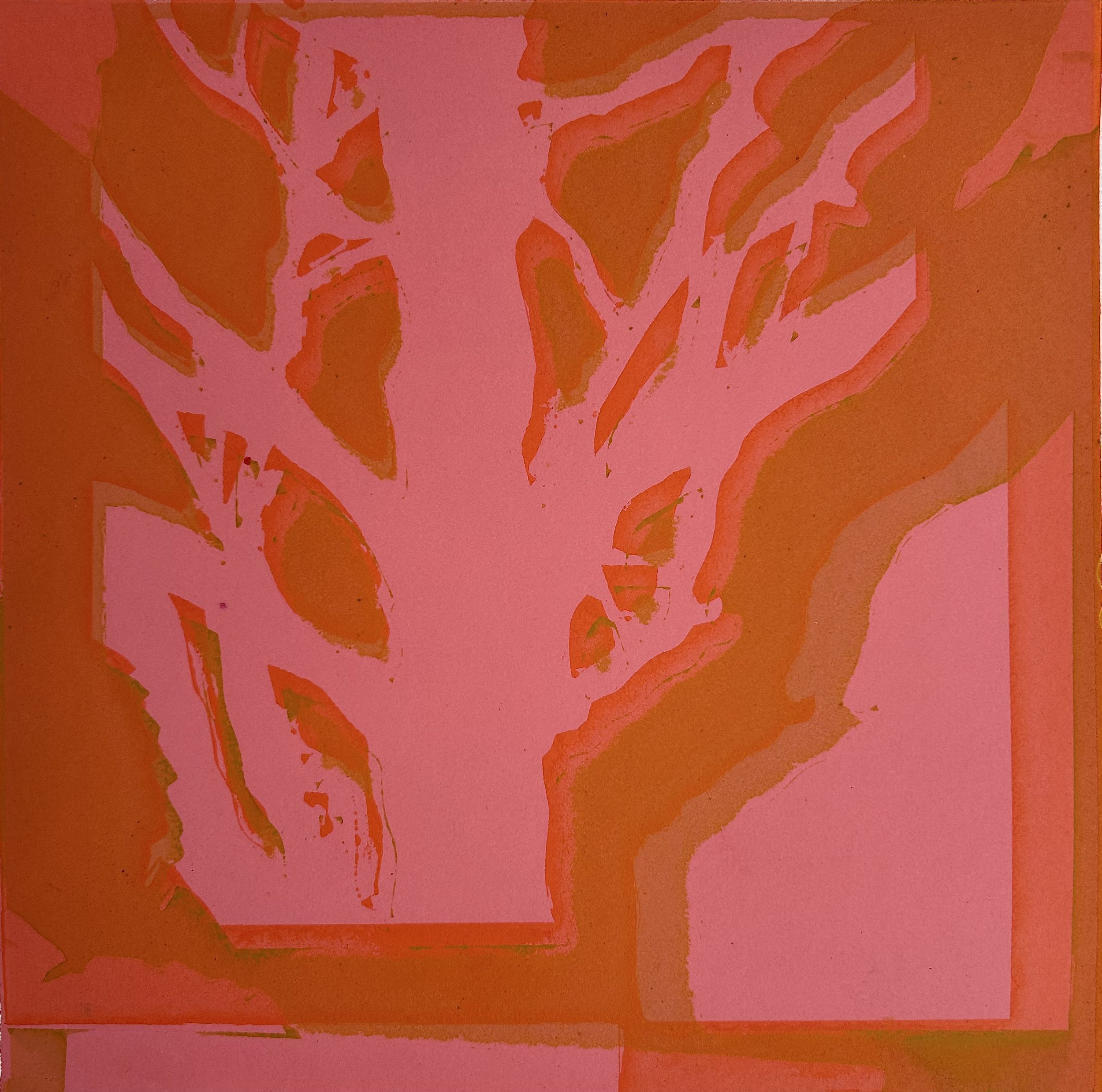 L'Arbre, 2024. Monotype; 12x12".