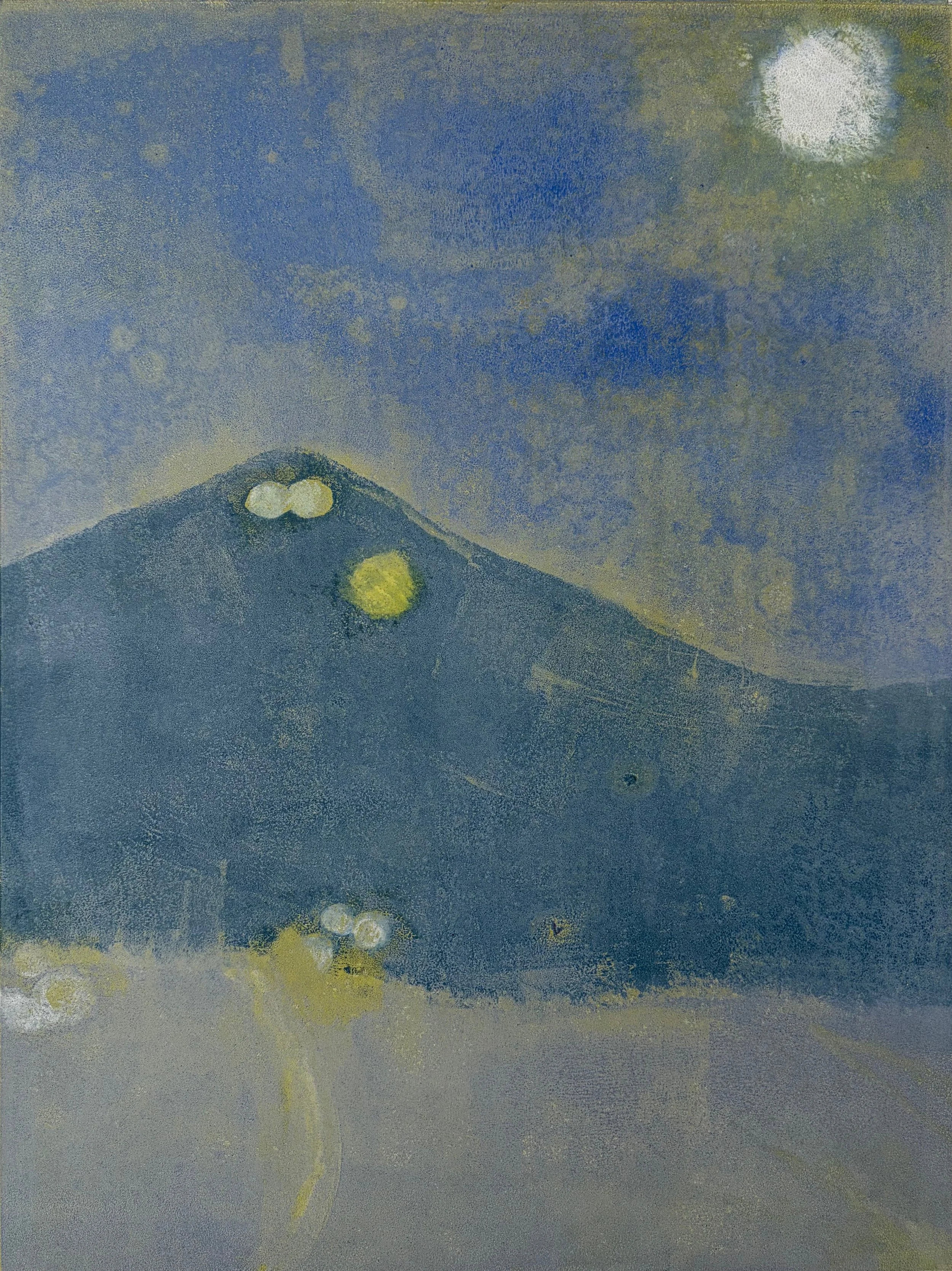 West to Golden, 2026. Monotype, 16x12".