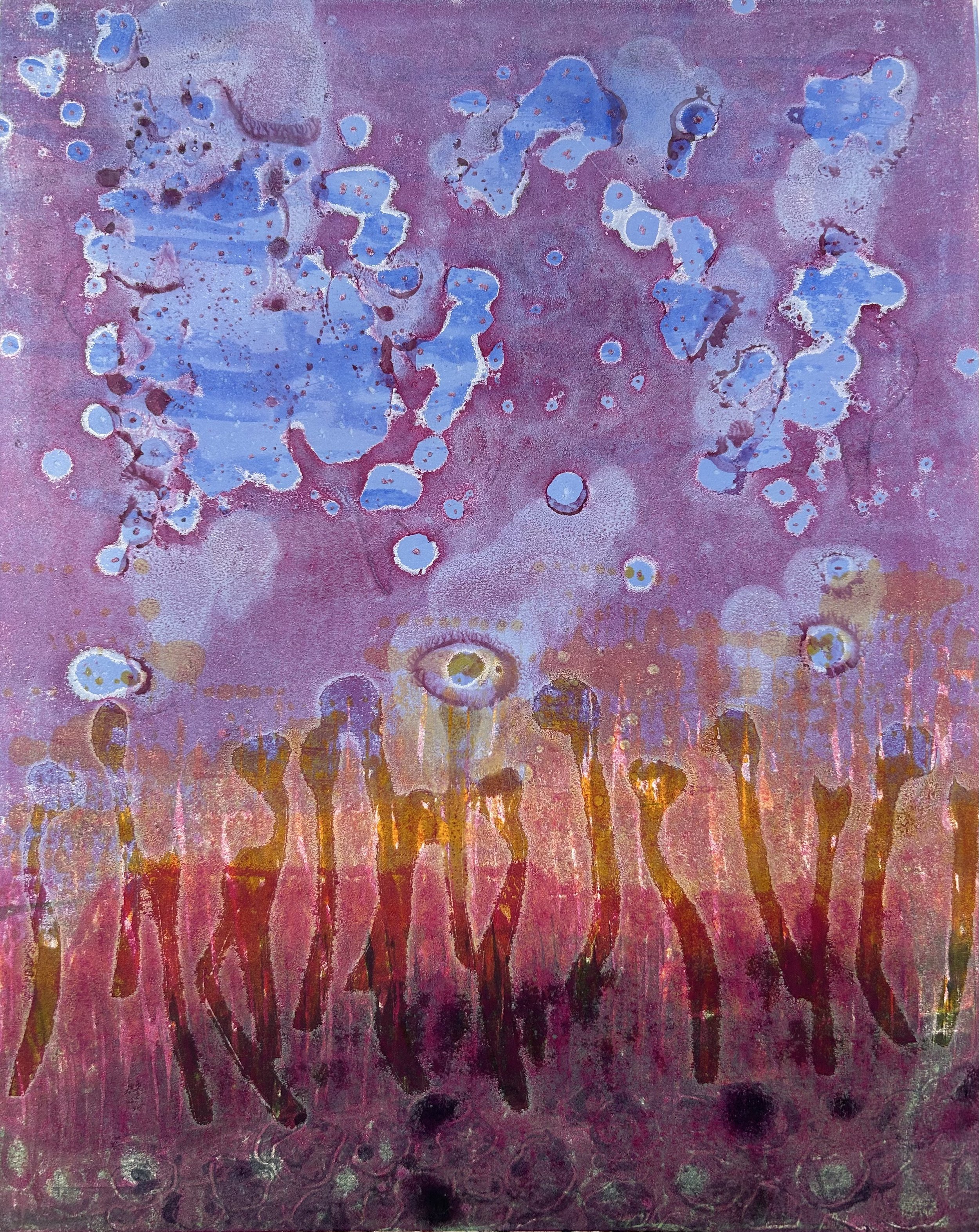 Sea Forms II, 2024. Monotype; 20x16".