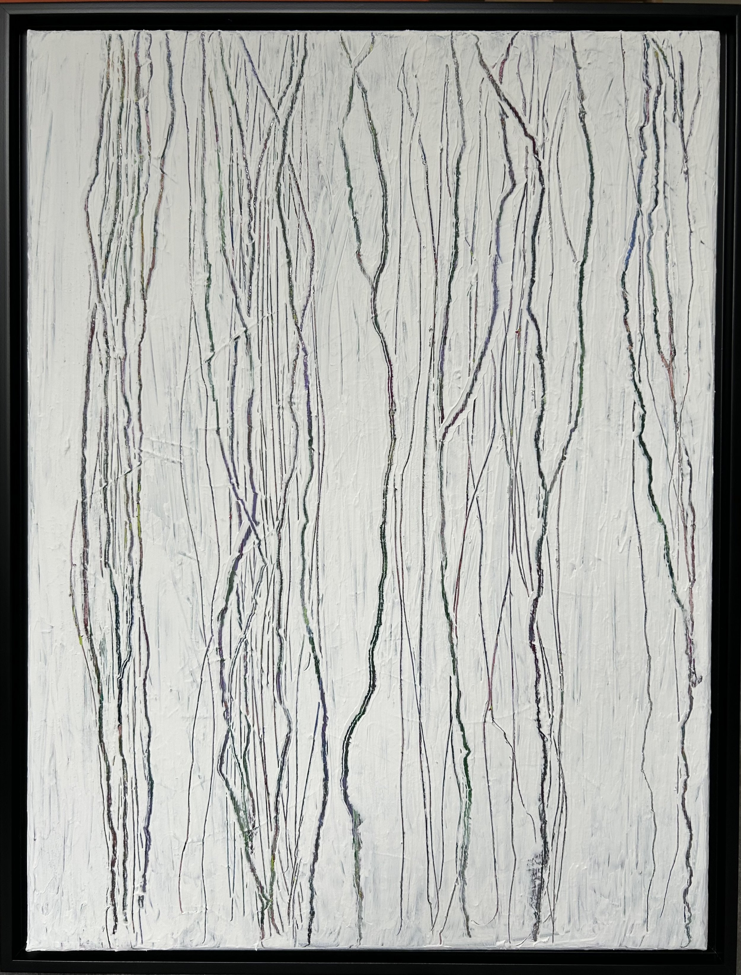 Winter, 2024. Acrylic on canvas, framed; 24x18".