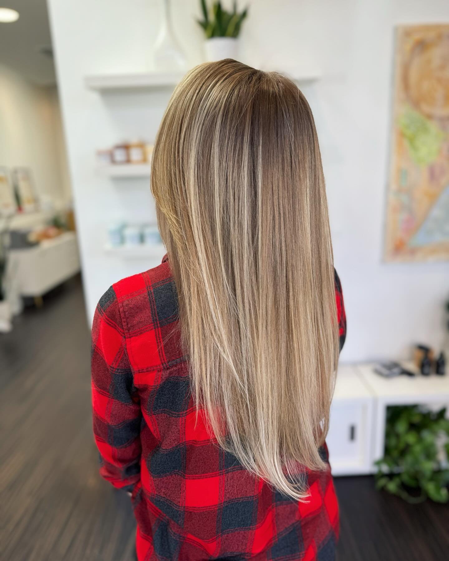 All balayage is customizable to your needs, and our blonding experts are here to help. We are *obsessed* with this subtle, beige tone because it perfectly complements our lovely client&rsquo;s natural color.

&gt;&gt;&gt;&gt; Swipe to see the before!