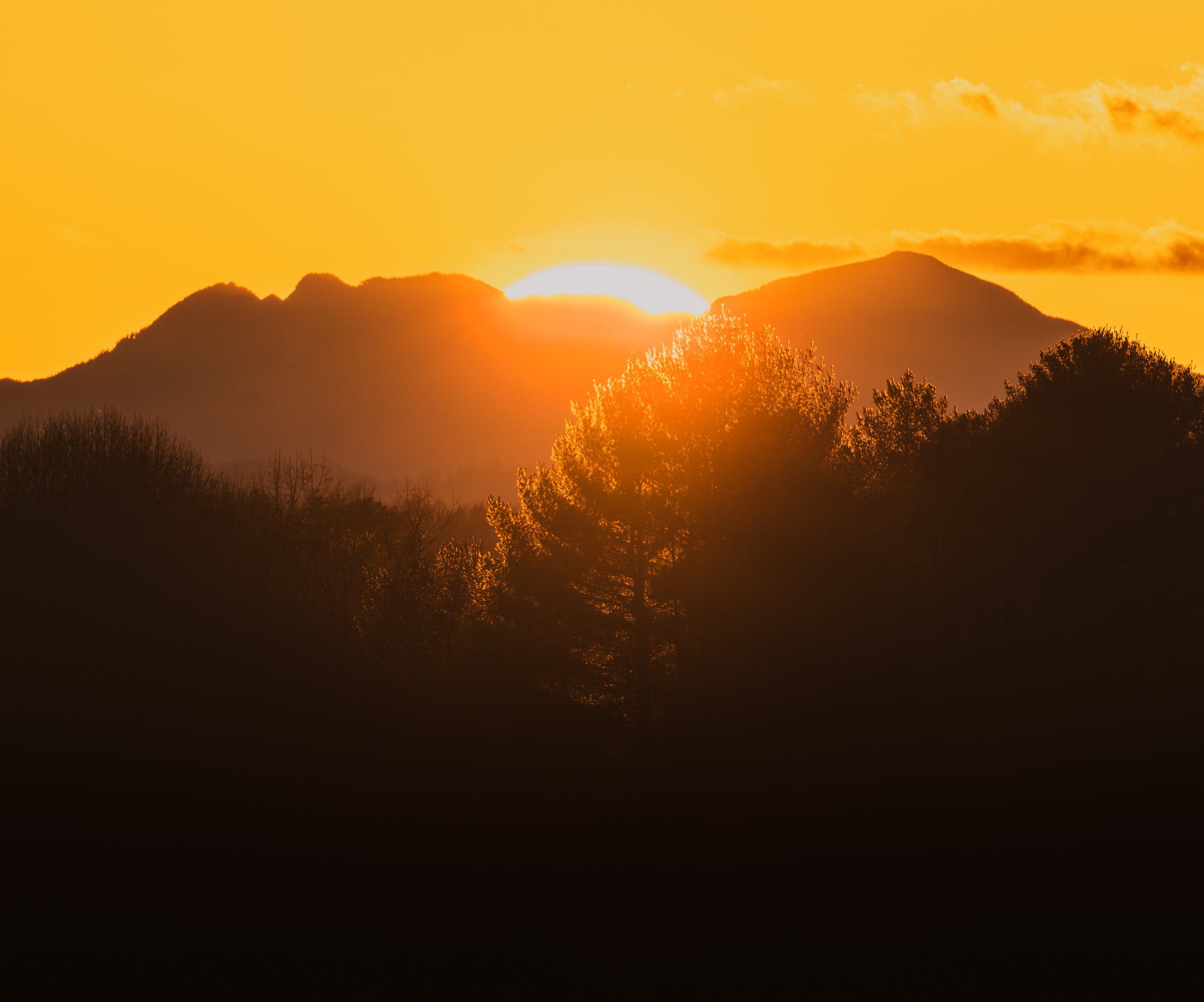 Sunset behind Grandfather Mountain