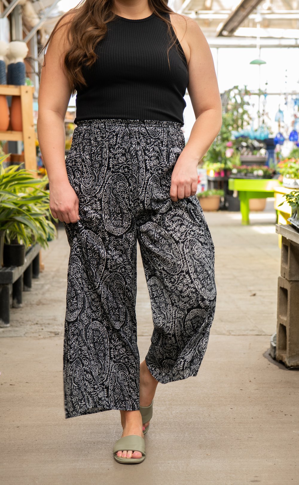 Paisley Wide Leg Pants by Janie B's Boutique — Cliff Avenue Greenhouse and  Garden Center