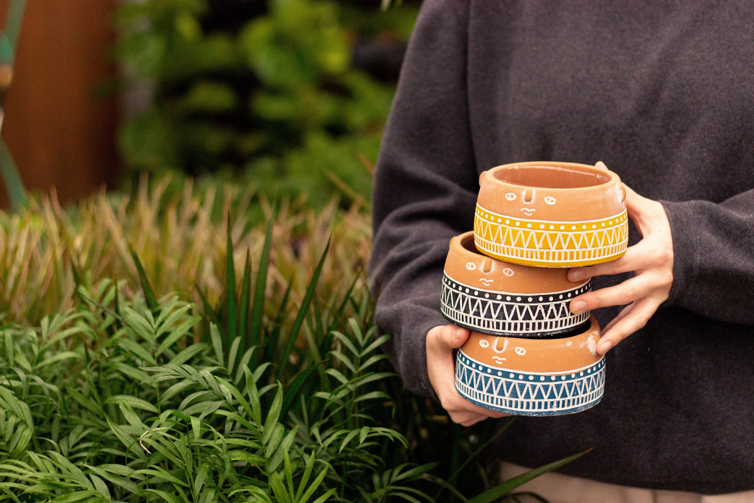 cute and unique planters with silly faces funky pots