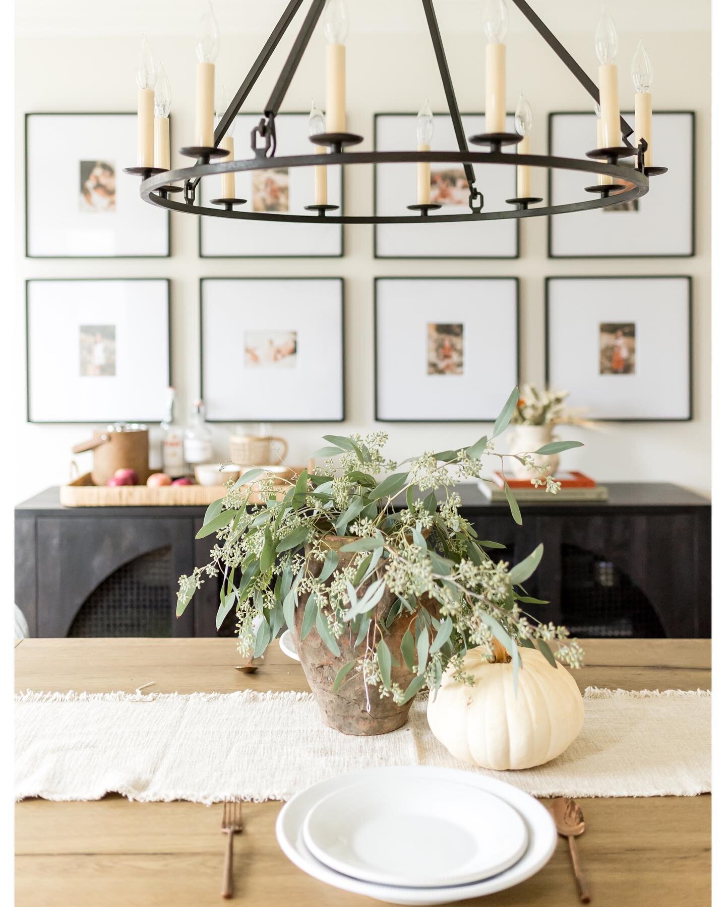 A dining room makeover, just in time for the holidays. 
Comfy chairs ✓
Good lighting ✓
Tons of elbow room ✓
Storage and surface space ✓
Heavy, over-sized dining room table ✓

Lead Designer: Lauren