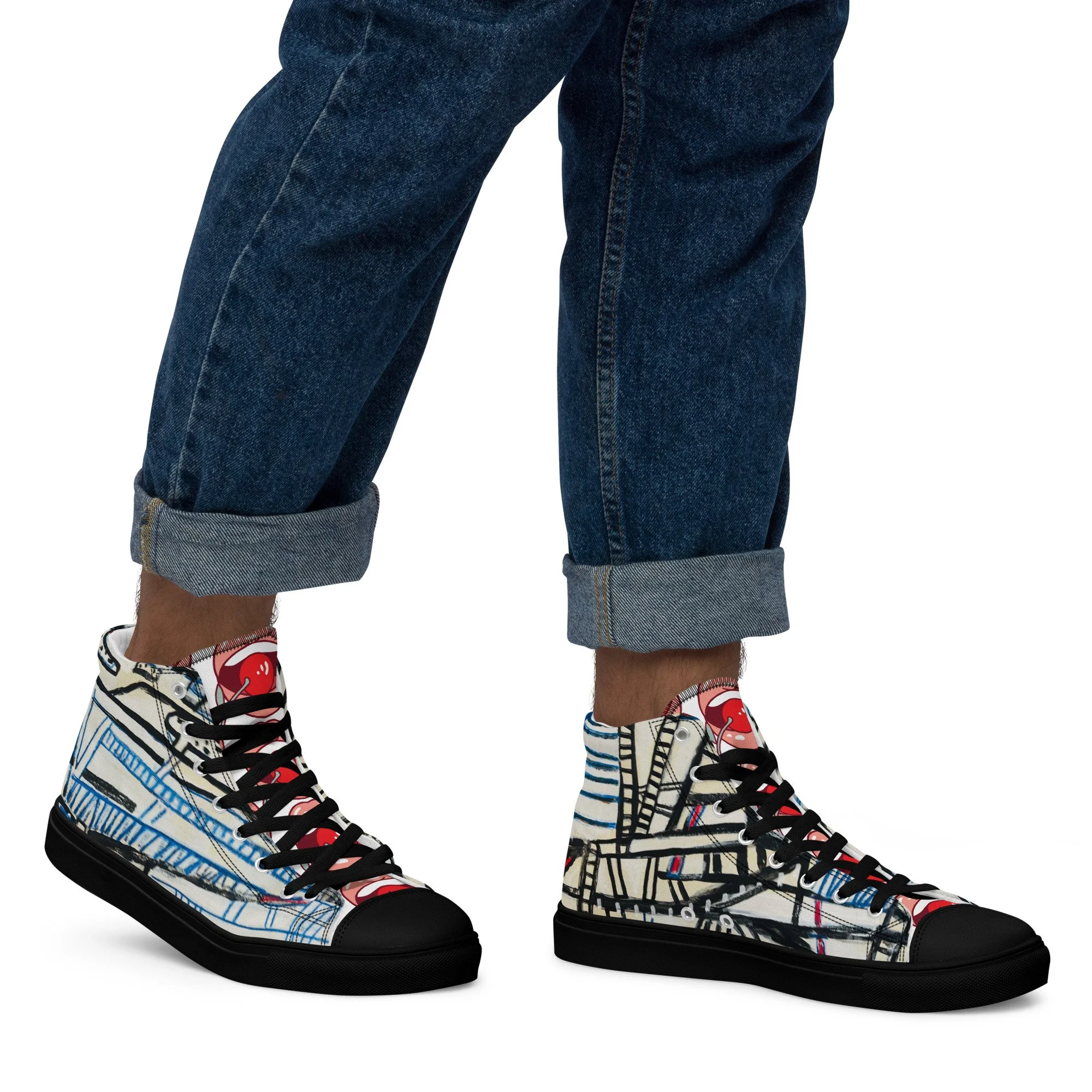 Men’s THIRD EYE ABSTRACT High Top Canvas Shoes