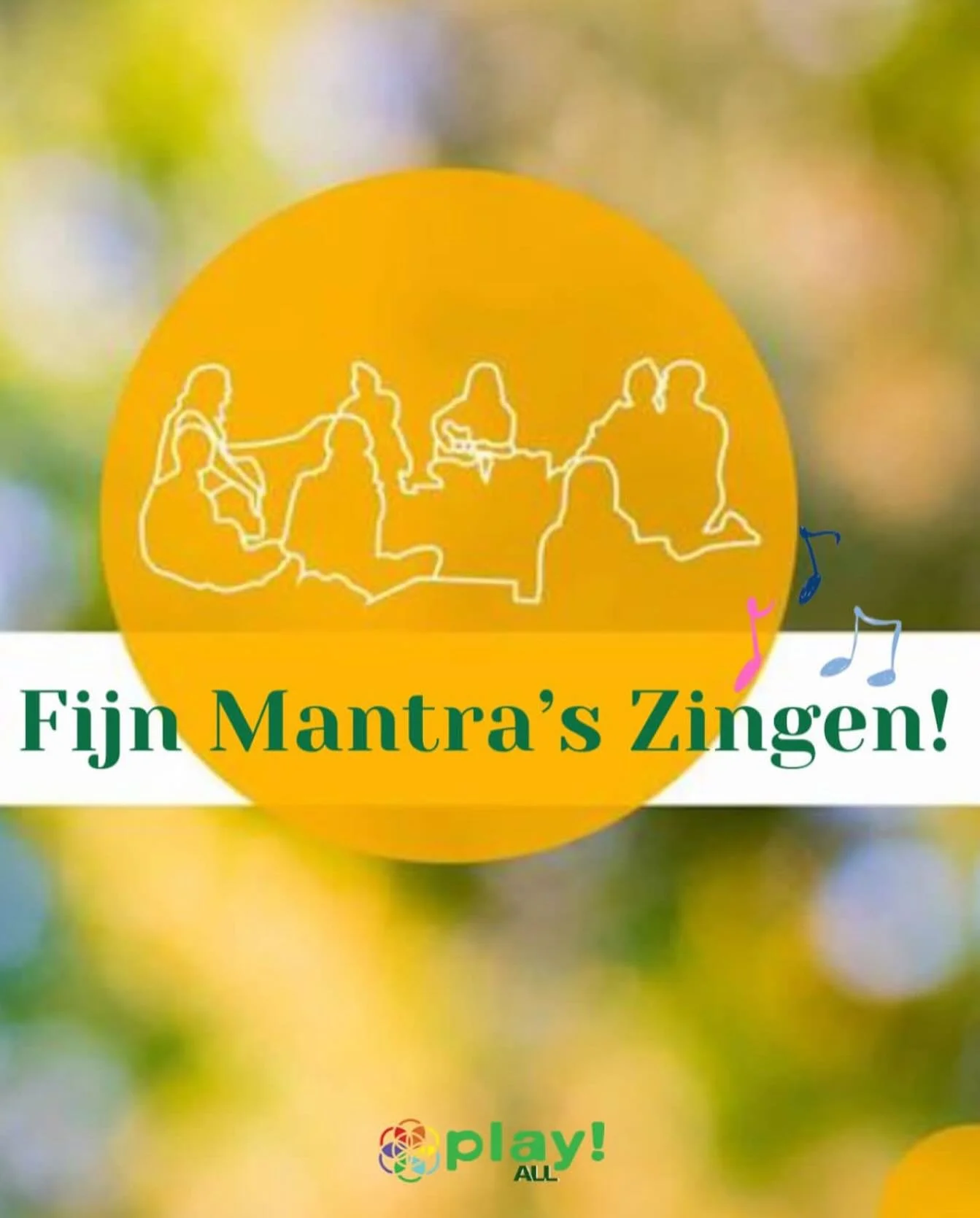 Fijn mantra&rsquo;s zingen - 6 april 🎶

Kom helemaal tot rust en laat je onderdompelen in samenzang!
We zingen opwekkende en verdiepende mantra&rsquo;s uit verschillende delen van de wereld, begeleid door de PLAY Mantra band: Joeri Jansen en Bart-Ja